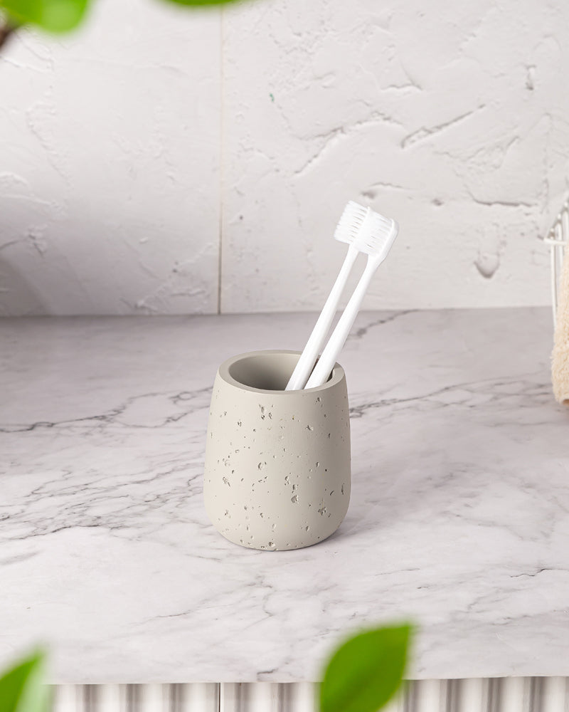 Luxurious Polyresin Bath Set Mouse Grey Pano