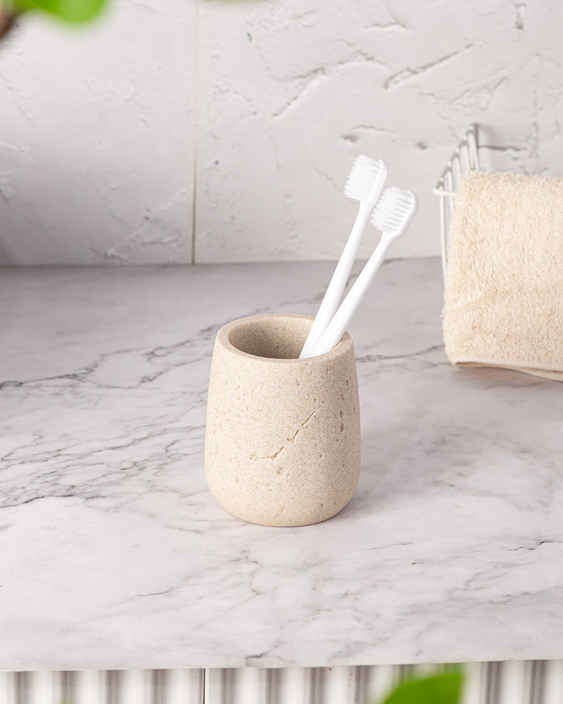 Exclusive Polyresin Bath Decor Bathroom Accessory Set of 4 Pano