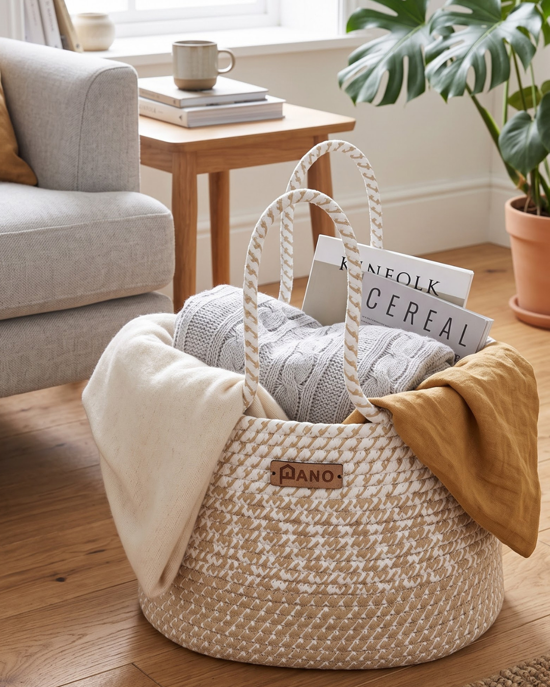 Fiona Multi Purpose Tote Hand Basket - Pano