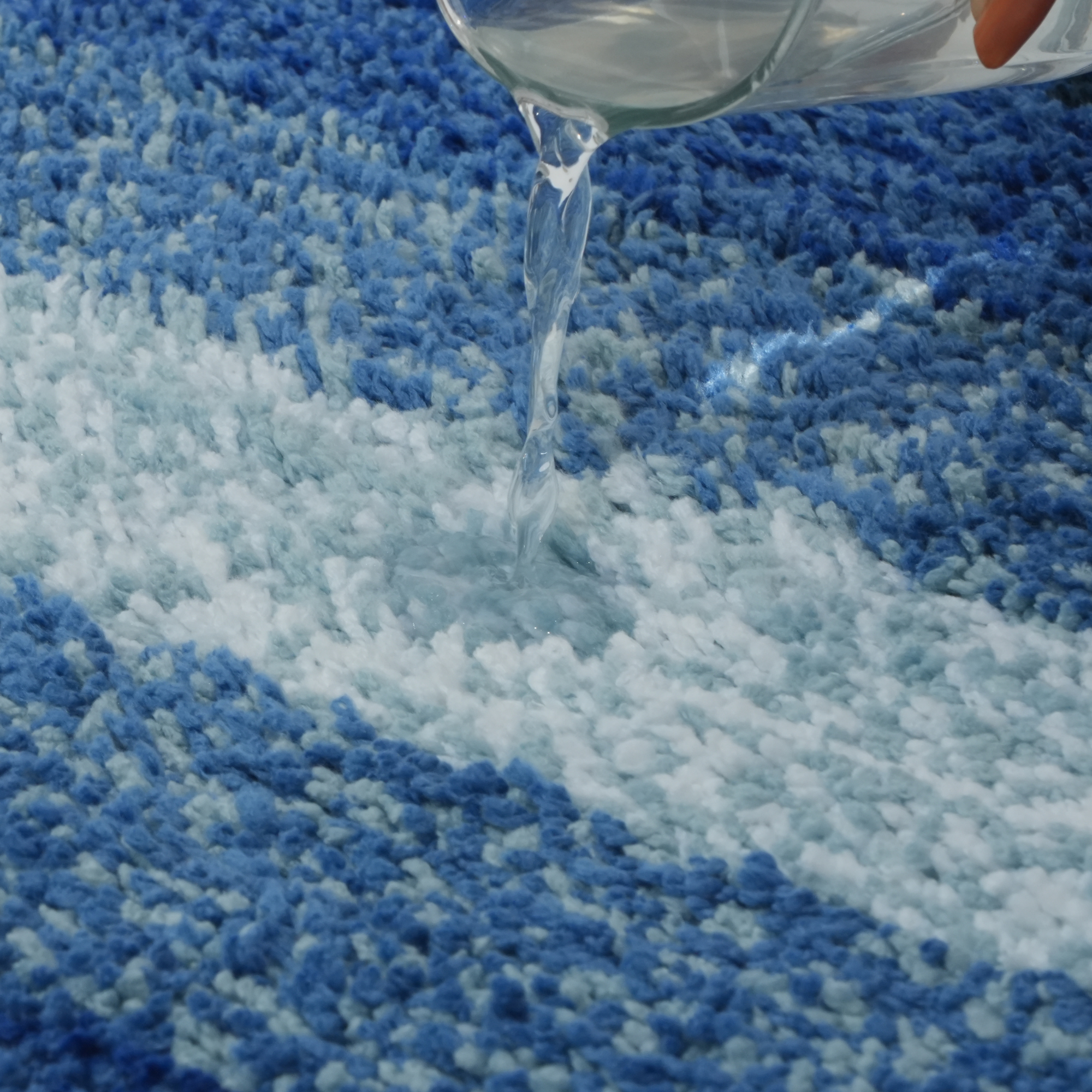 Textured Anti Skid Blue Bathmat