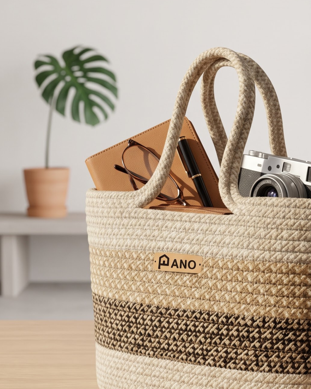 Floris Hand Basket - Brown