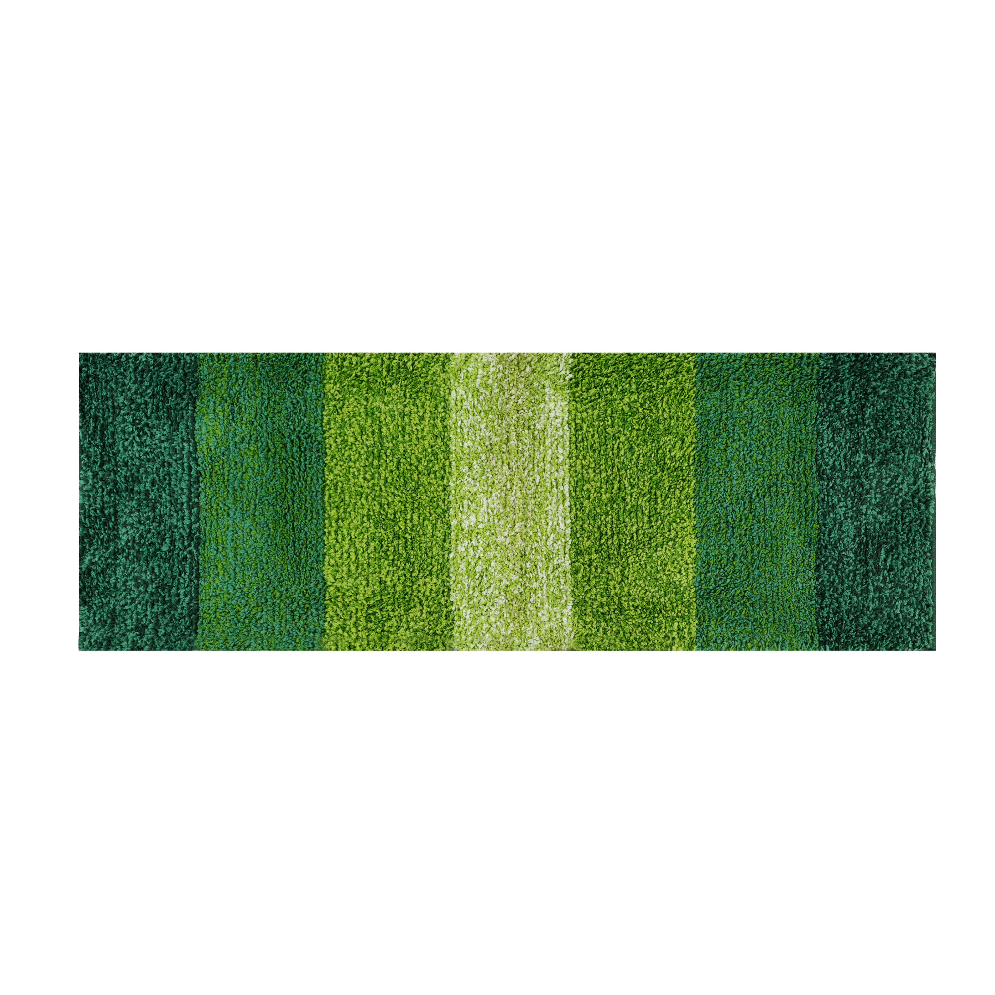 Textured Anti Skid Green Bathroom Washable Runner -Pano Pano