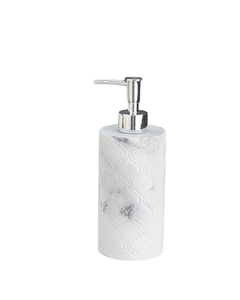 Exclusive Polyresin Soap Dispenser for Handwash for Bathroom White Marble 1231 - Pano