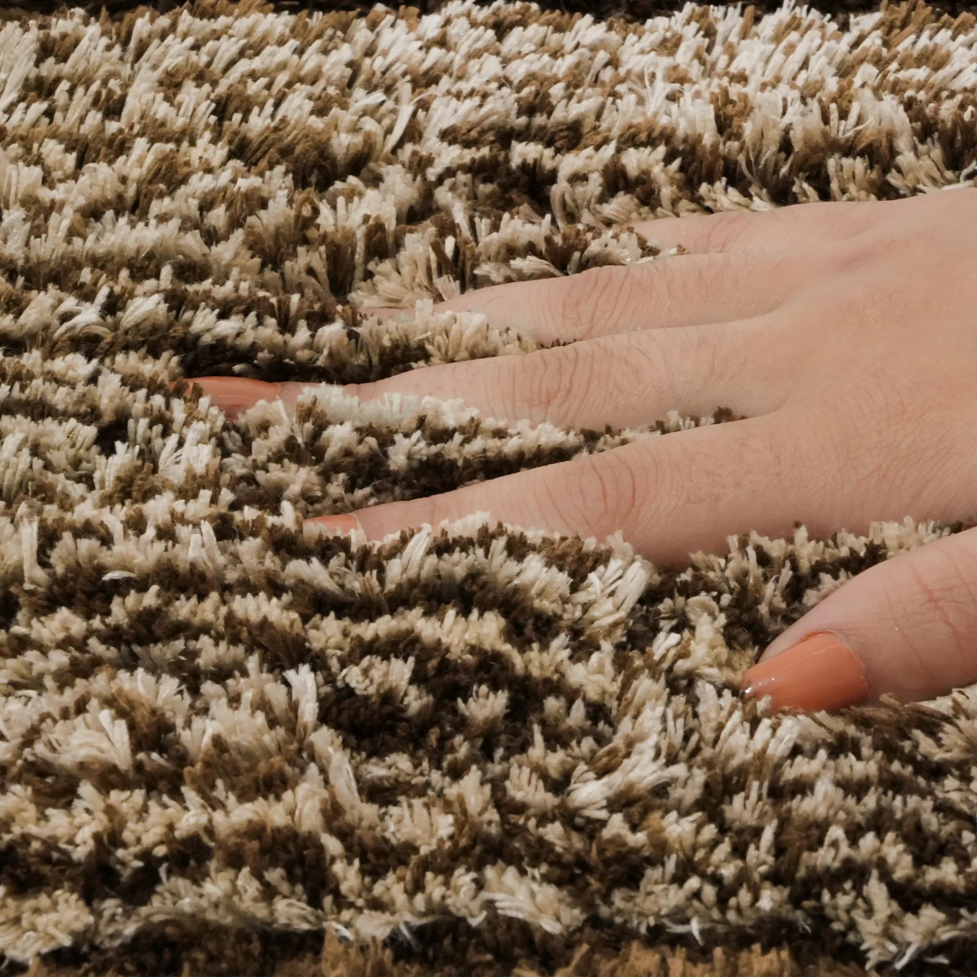 Bold Frame Microfiber Anti Skid Brown soft Bathmat