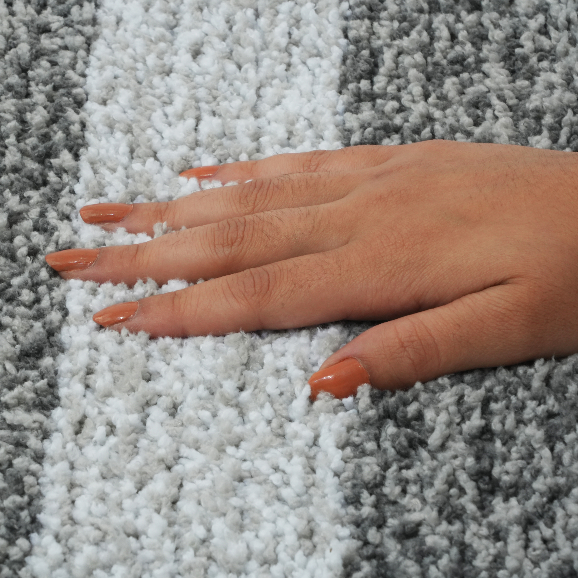 Textured Anti Skid Grey Bathroom Washable Runner -Pano Pano