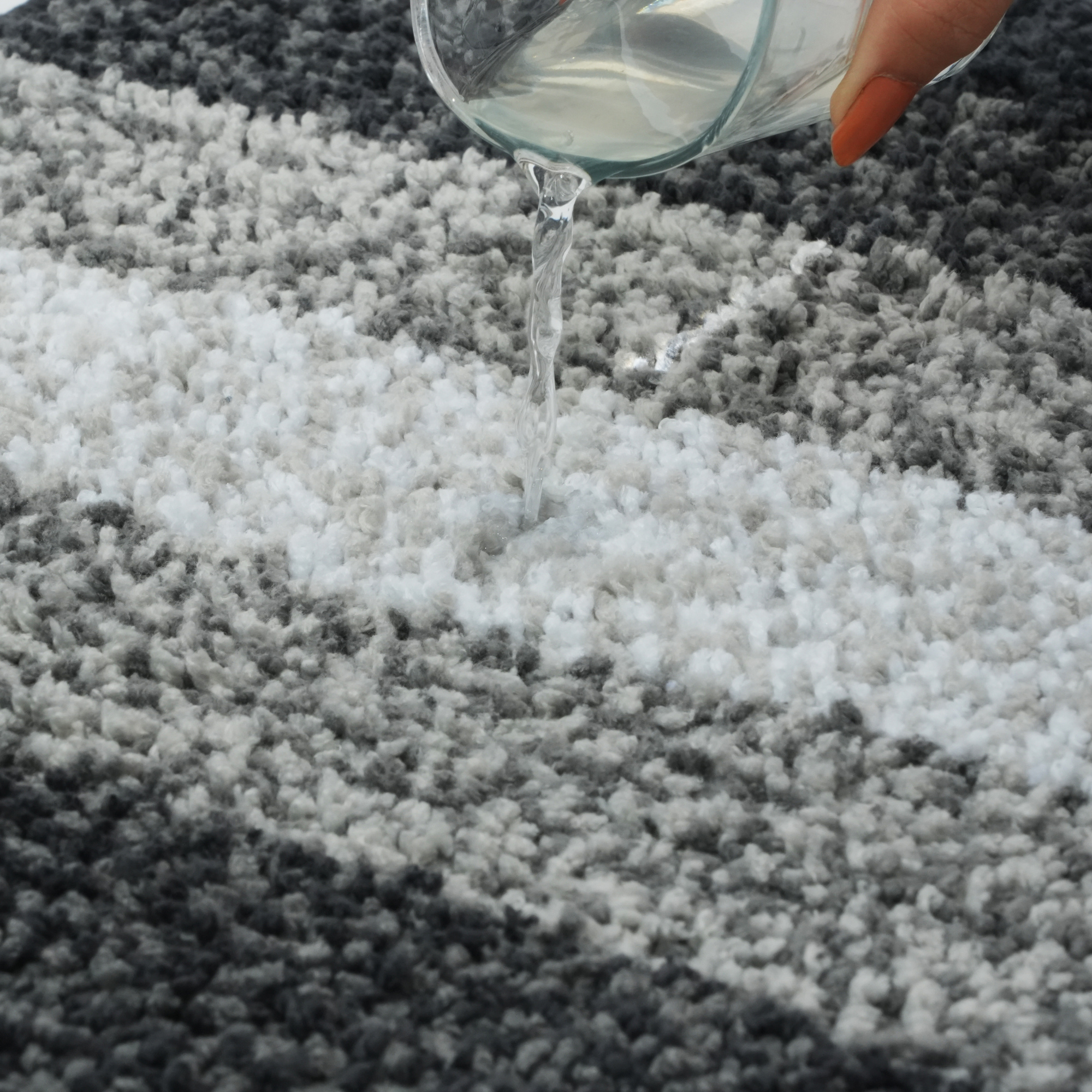 Textured Anti Skid Grey Bathroom Washable Runner -Pano Pano