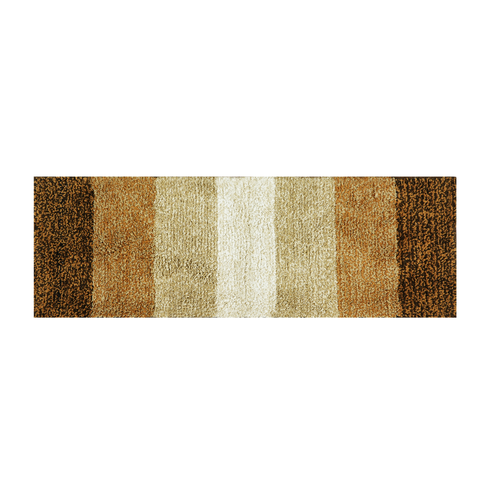 Textured Anti Skid Brown Bathroom Washable Runner -Pano Pano