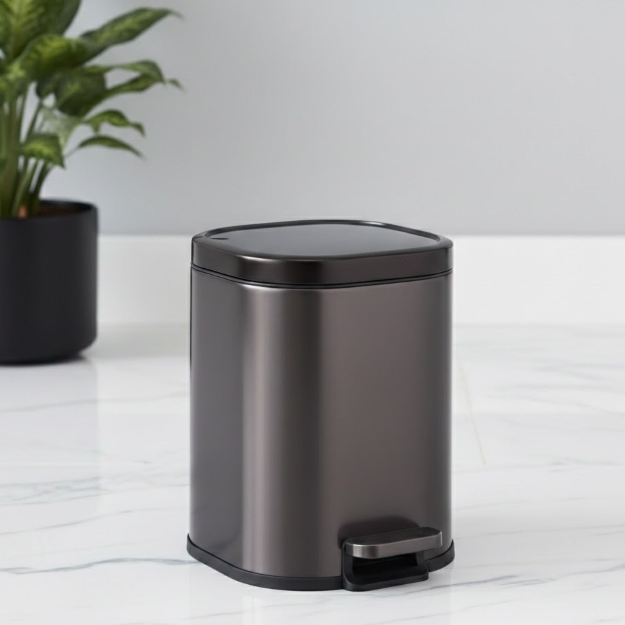 Arlo Stainless Steel Step Bin Trashcan 6 Litre - Pano