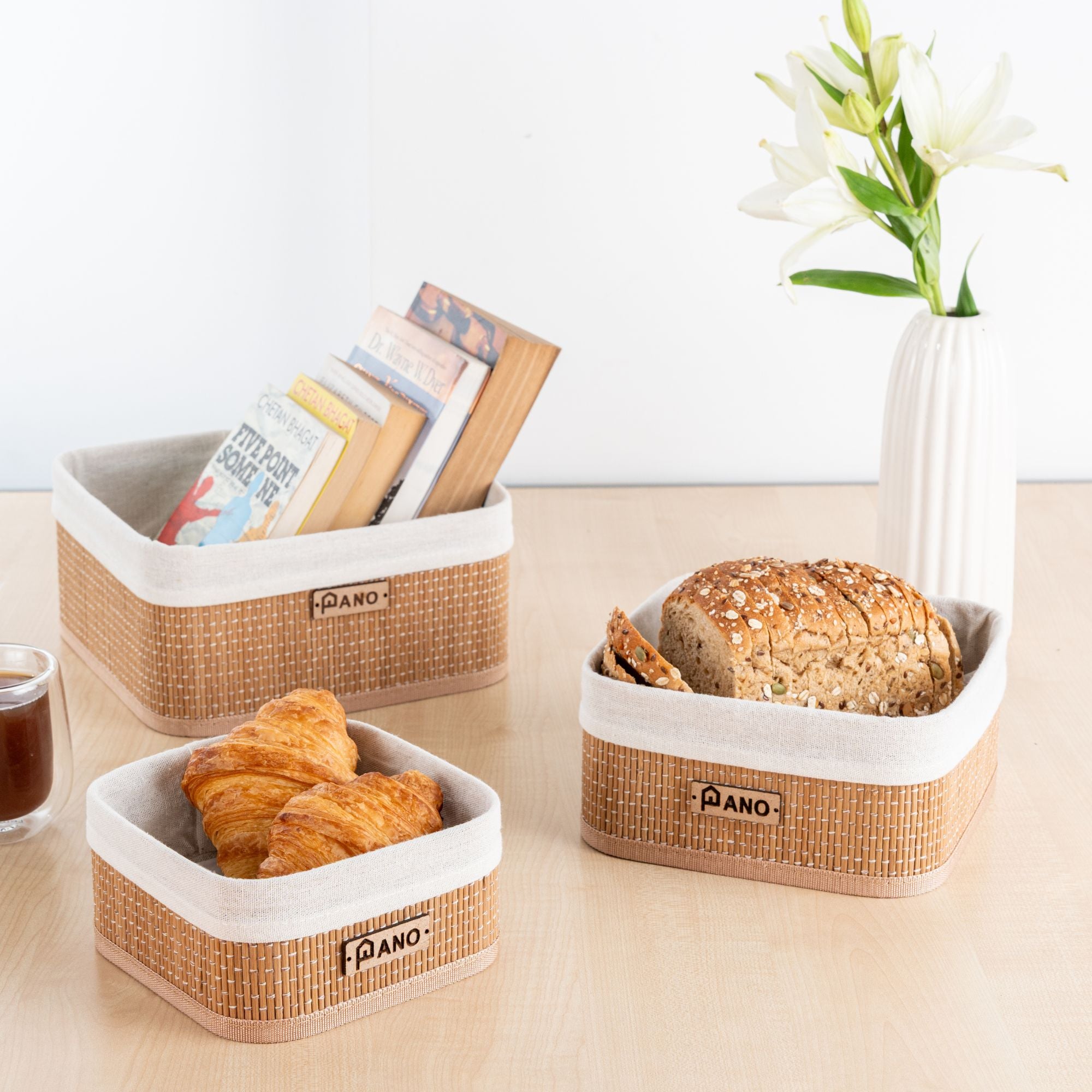 Bamboo Kitchen Utility Geneva Basket | Storage Organiser - Pano