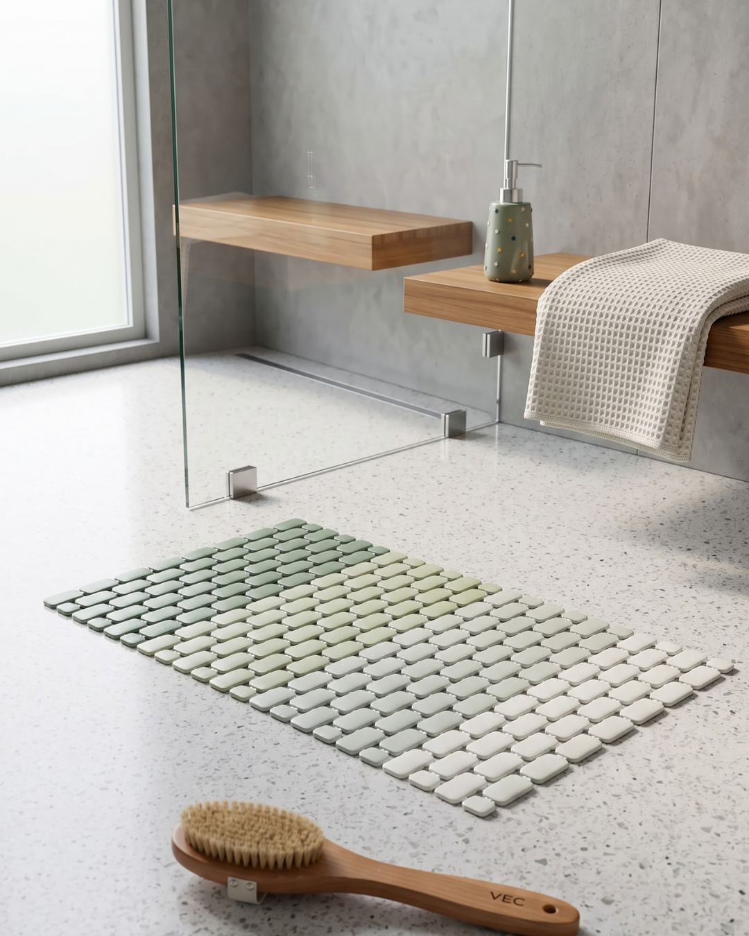 Breez Anti Slip Shower Mat - Green