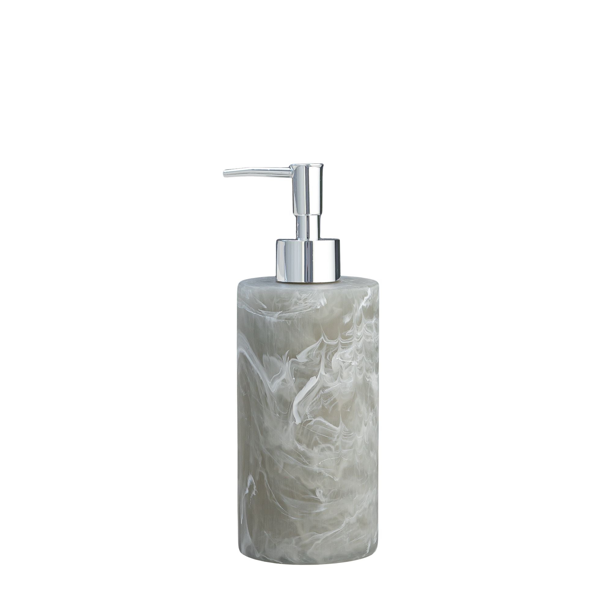 Exclusive Polyresin Soap Dispenser for Handwash for Bathroom Grey Marble - Pano