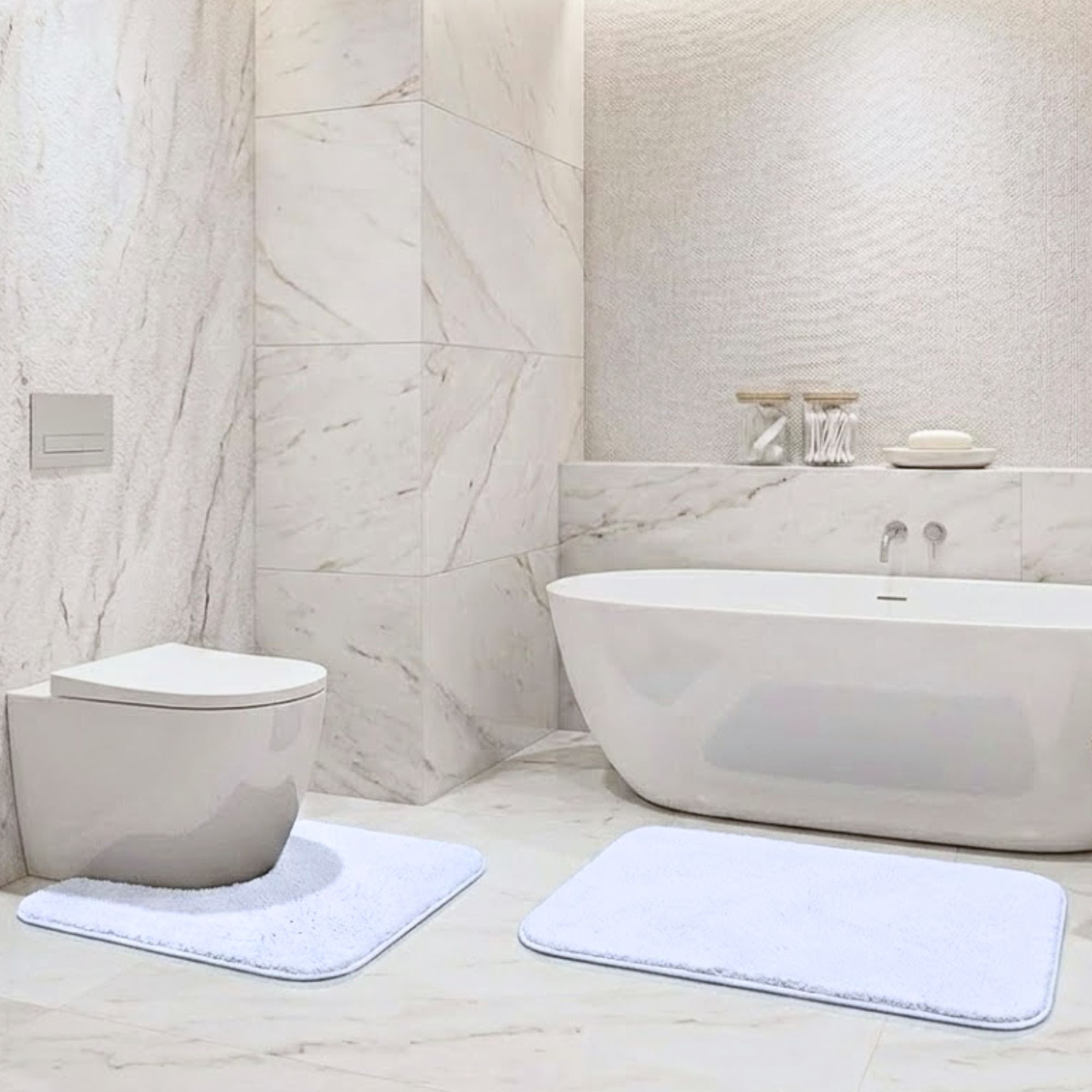 Sophia Anti Skid 2 Pcs Contour Bath Rug - Pano