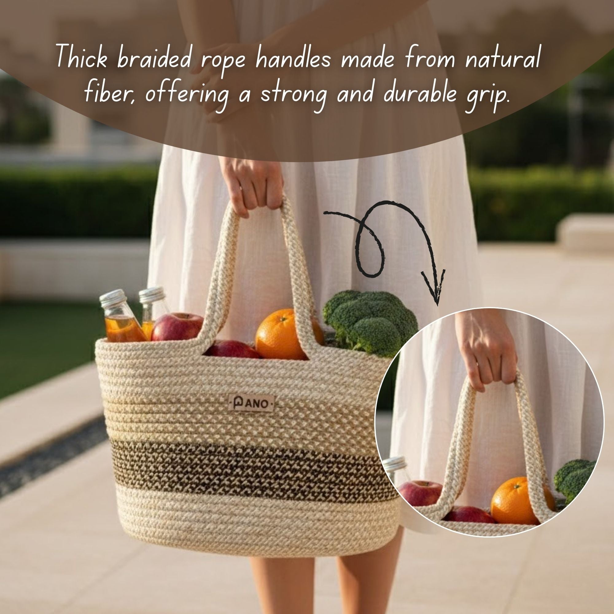 Floris Multi Purpose Tote Hand Basket - Pano