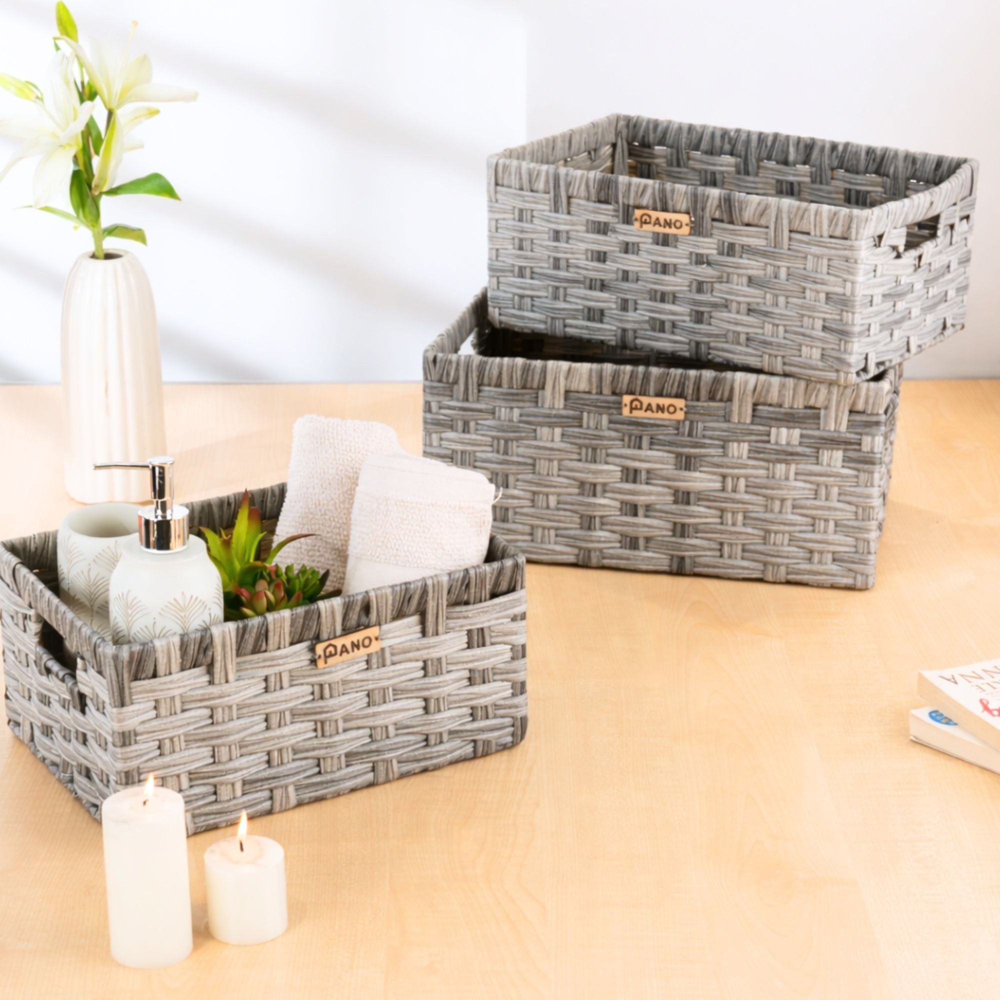Wicker Storage Leo Basket | Storage Basket - Pano