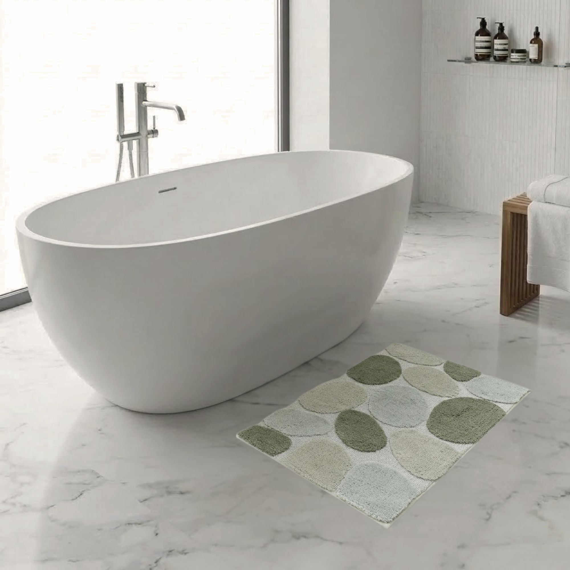 Stone Microfiber Anti Skid Bathmat - Pano