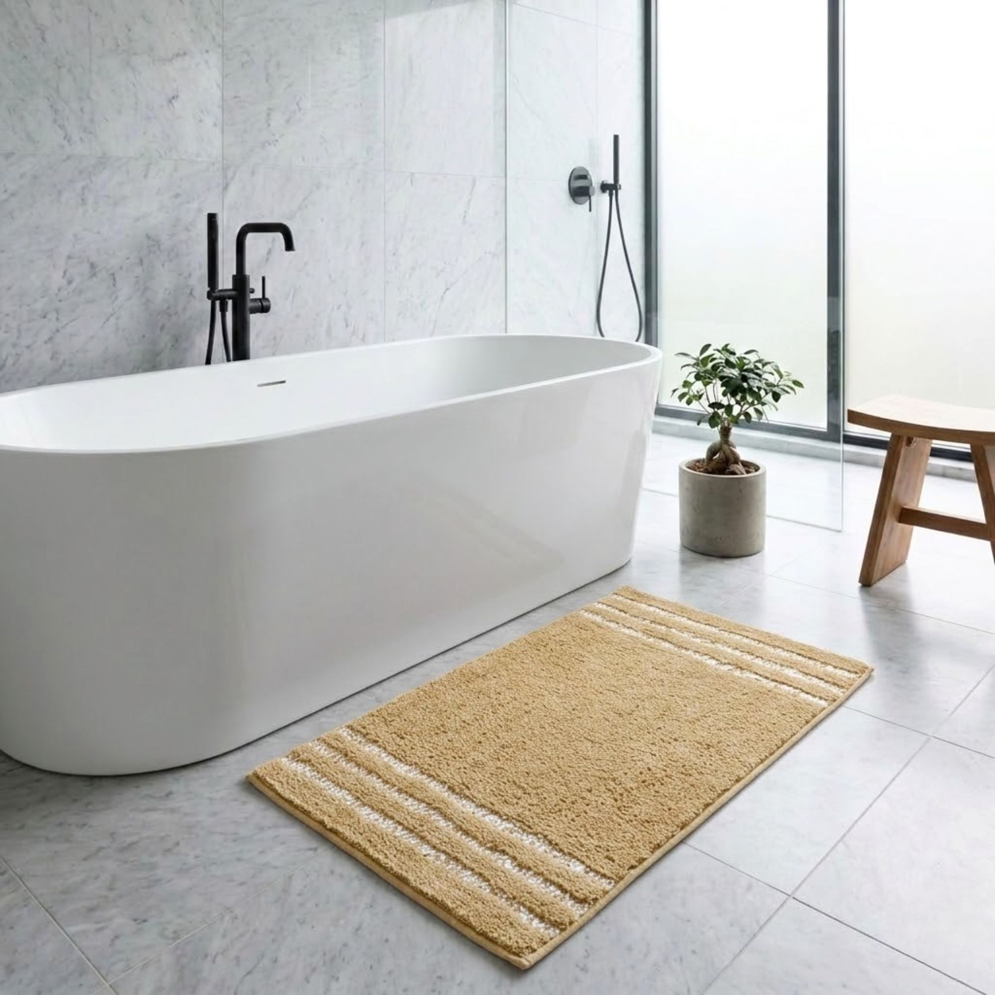 Clarion Anti Skid Light Grey Bathmat - Pano