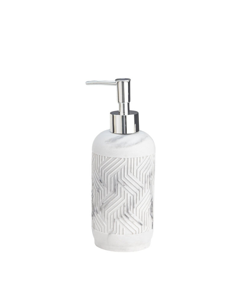 Exclusive Polyresin Soap Dispenser for Handwash for Bathroom White Marble - Pano