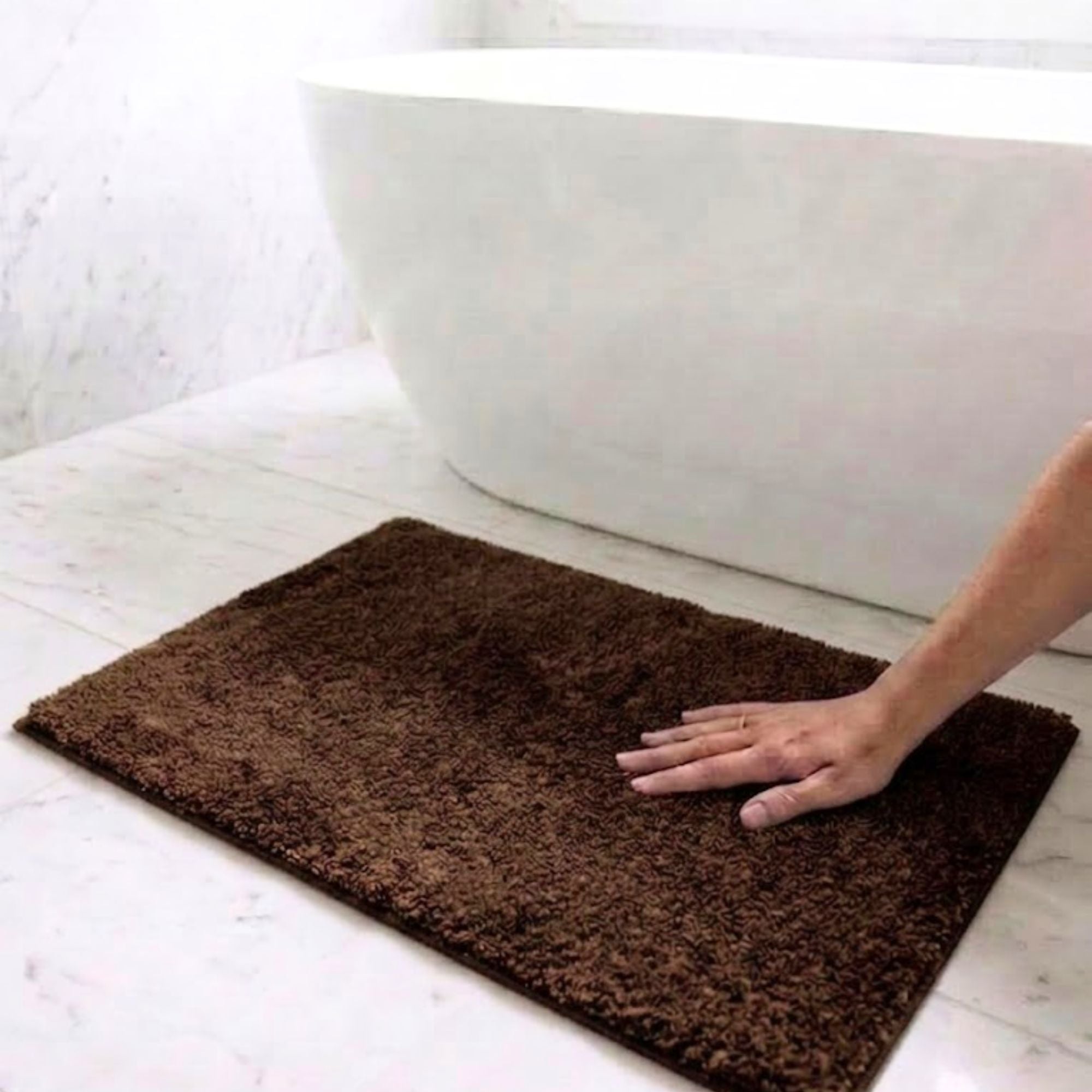 Maples Microfiber Anti Skid Super Absorbent Bathmat Set of 2 - Pano