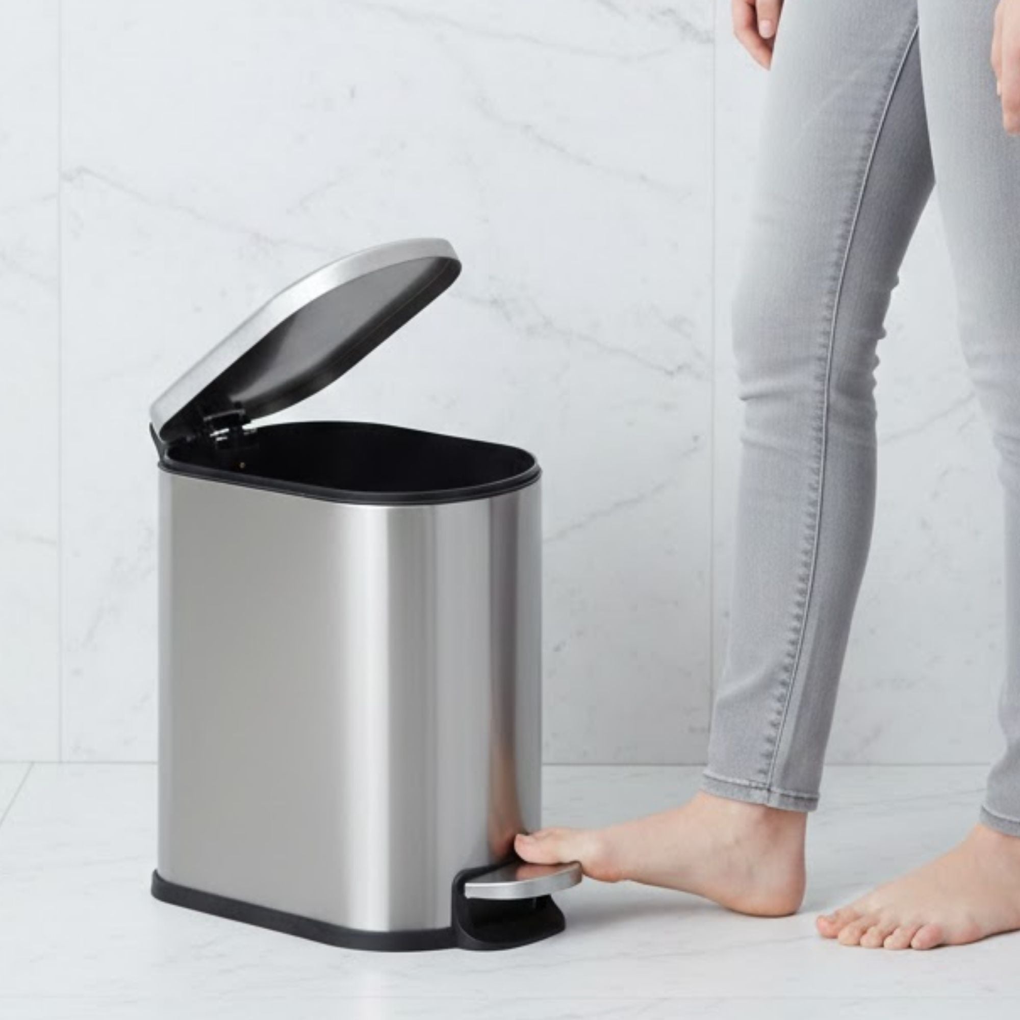 Milo Stainless Steel Step Bin Trashcan 5 Litre - Pano