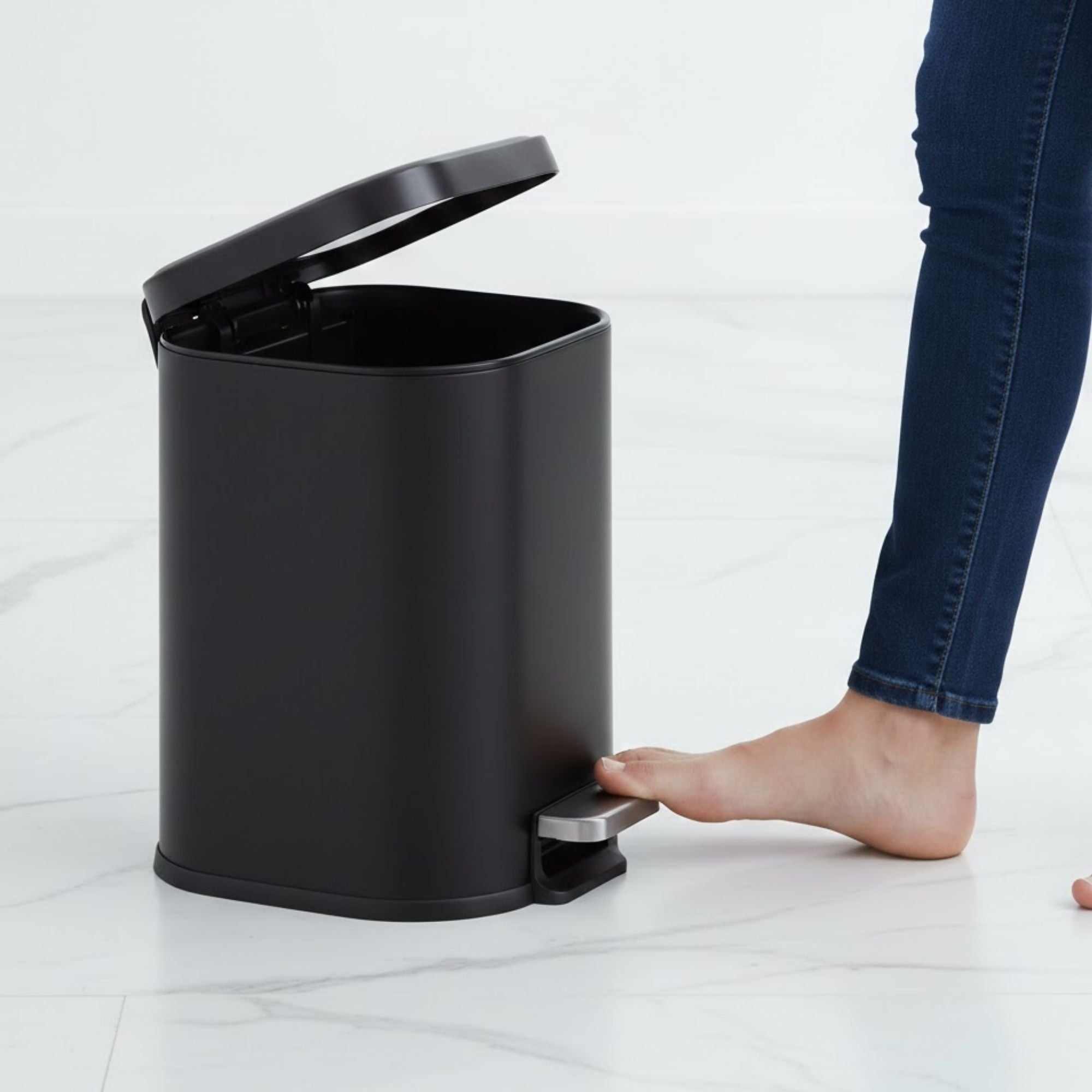 Arlo Stainless Steel Step Bin Trashcan 6 Litre - Pano
