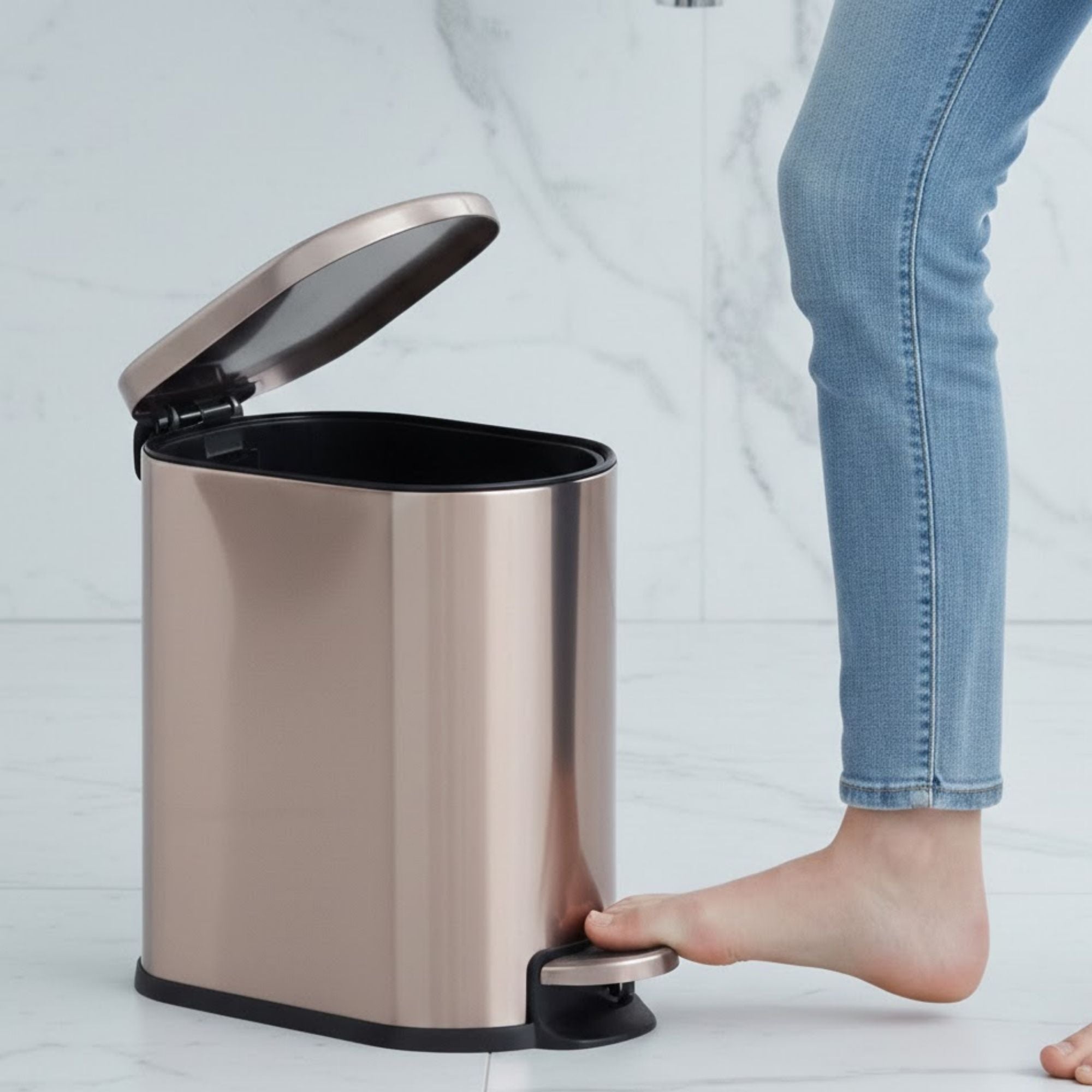 Milo Stainless Steel Step Bin Trashcan 5 Litre - Pano