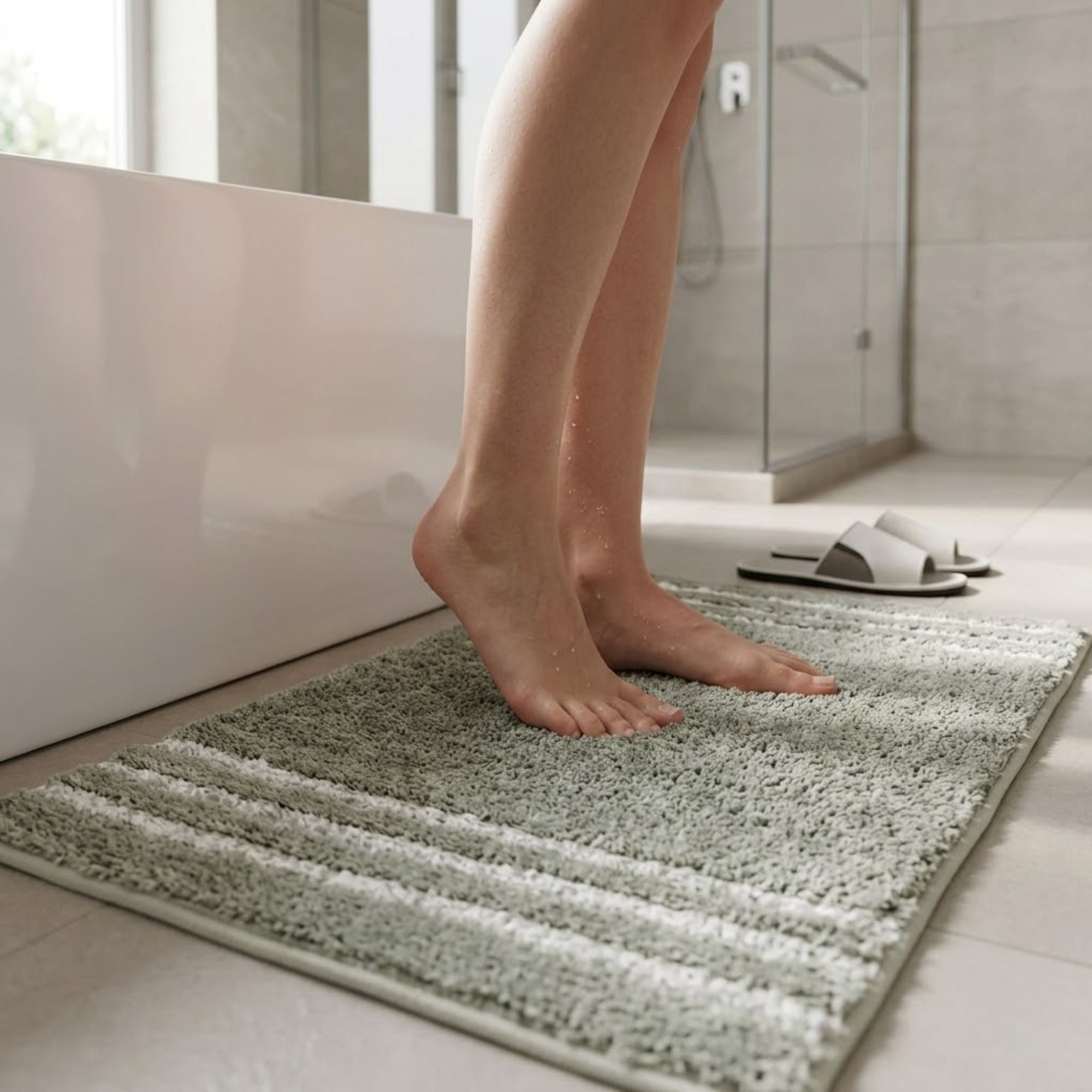 Clarion Anti Skid Light Grey Bathmat - Pano