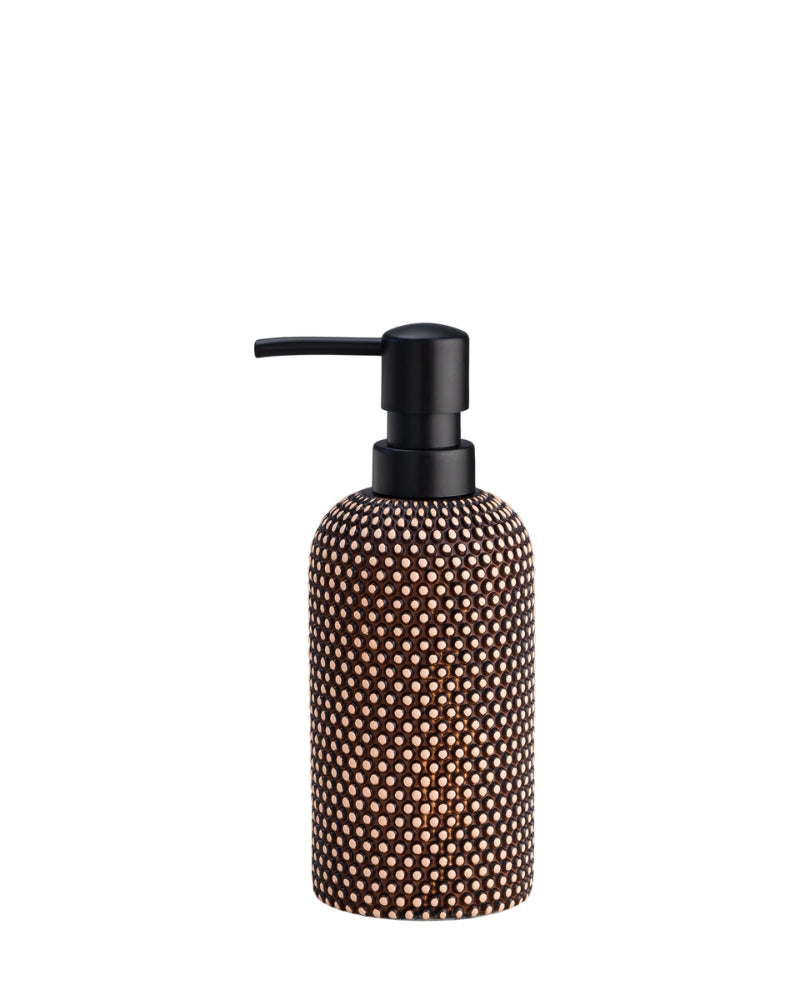 Exclusive Polyresin Soap Dispenser for Handwash for Bathroom Polka Dot Brown - Pano