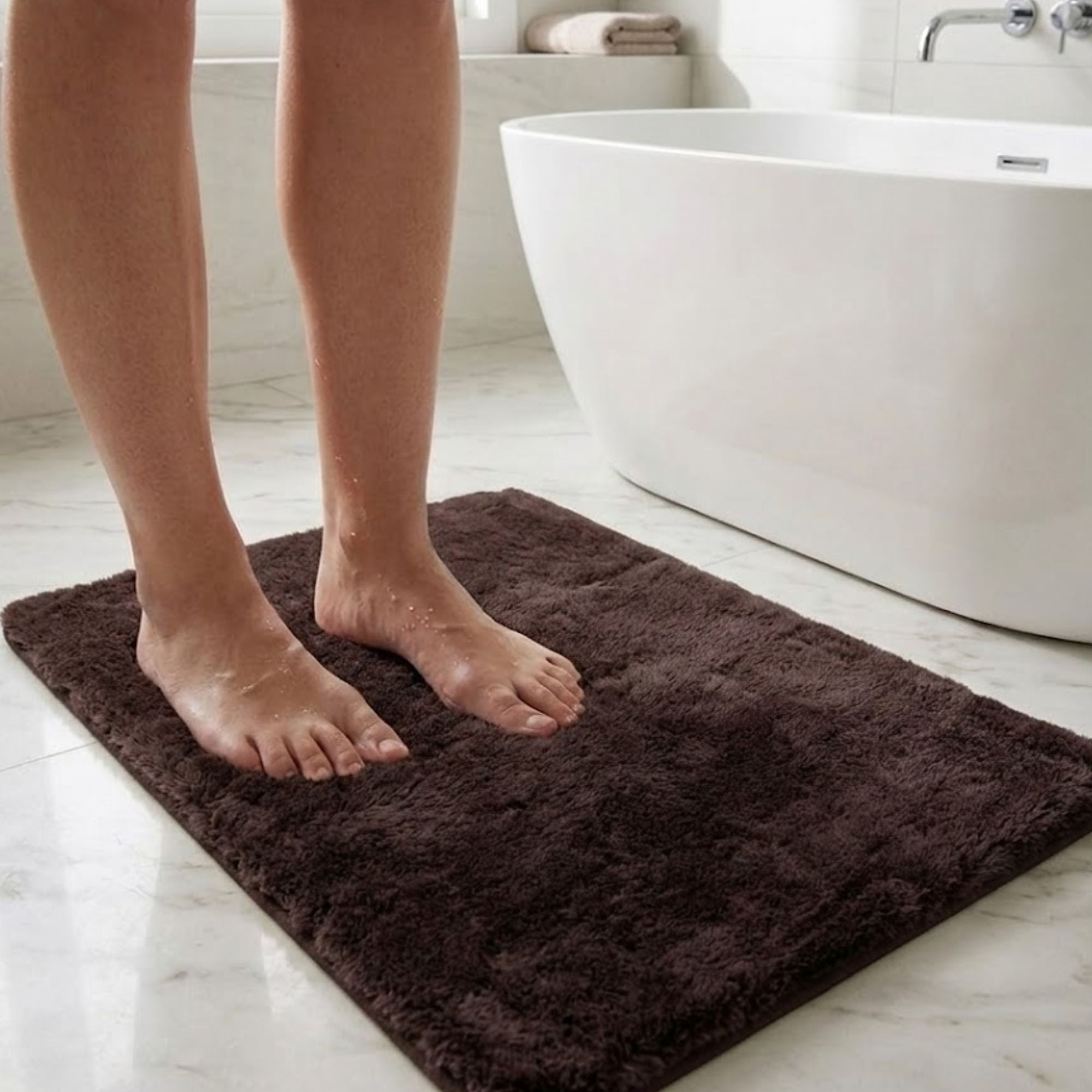 Cashmere Rabbit Fur Anti Skid Fur Bathmat - Pano