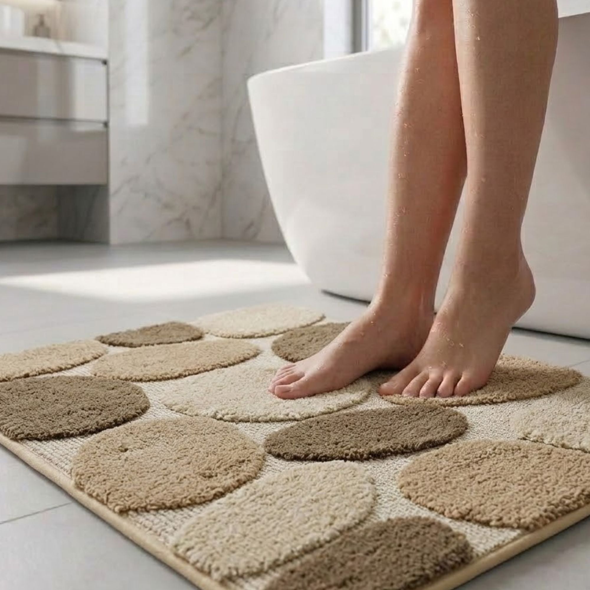 Stone Microfiber Anti Skid Bathmat - Pano