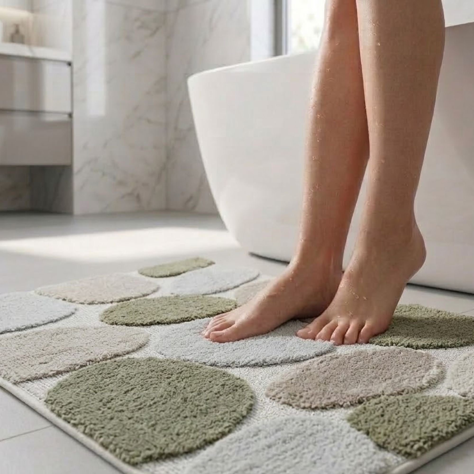 Stone Microfiber Anti Skid Bathmat - Pano