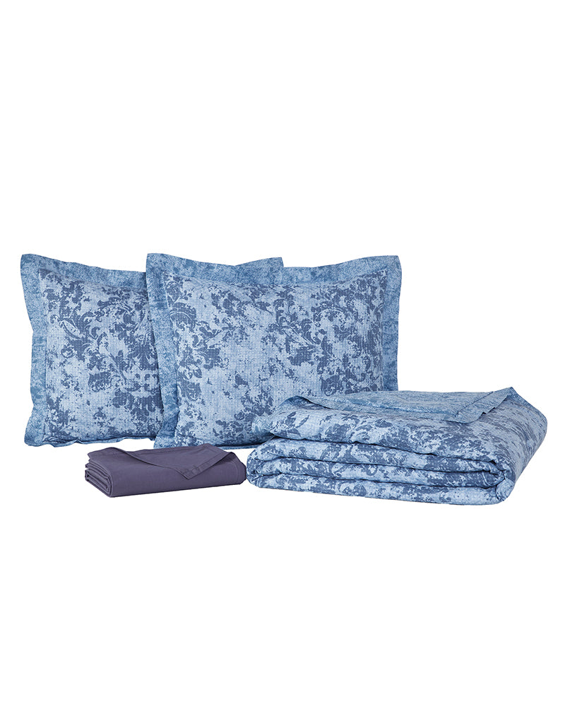 Super Soft Premium Cotton King Size Flat Bedsheet with 2 Pillow Covers and same Color Double Bed Comfort (Set of 4 Pieces) Pano
