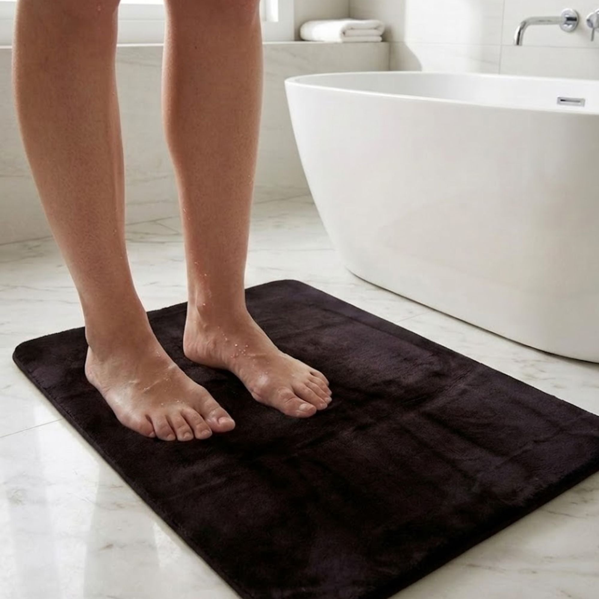 Cashmere Rabbit Fur Anti Skid Fur Bathmat - Pano