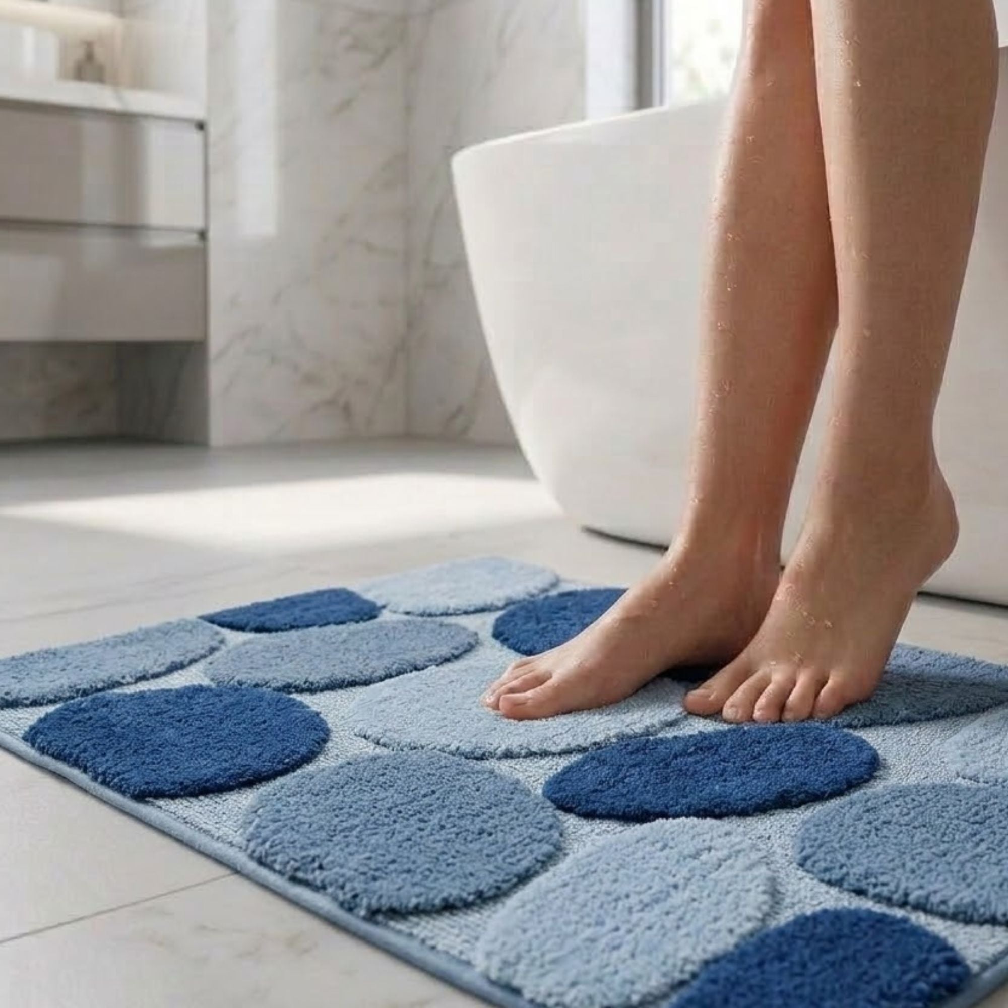 Stone Microfiber Anti Skid Bathmat - Pano