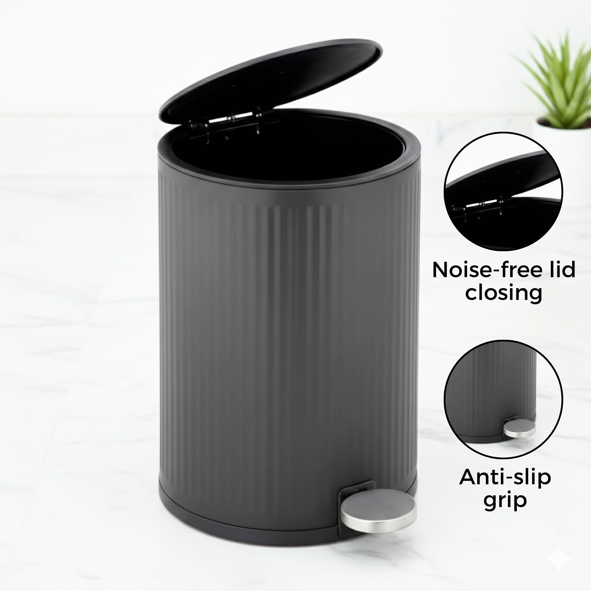Nexa Stainless Steel Step Bin 3 Litre - Pano