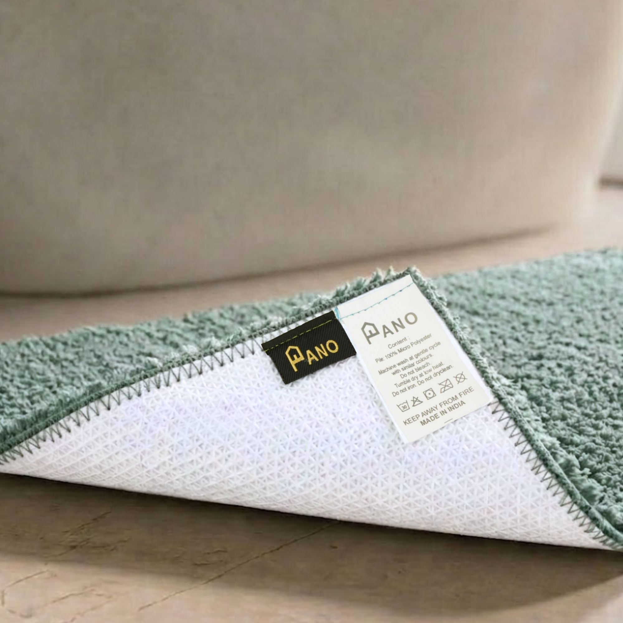 Maples Microfiber Anti Skid Super Absorbent Bathmat Set of 2 - Pano