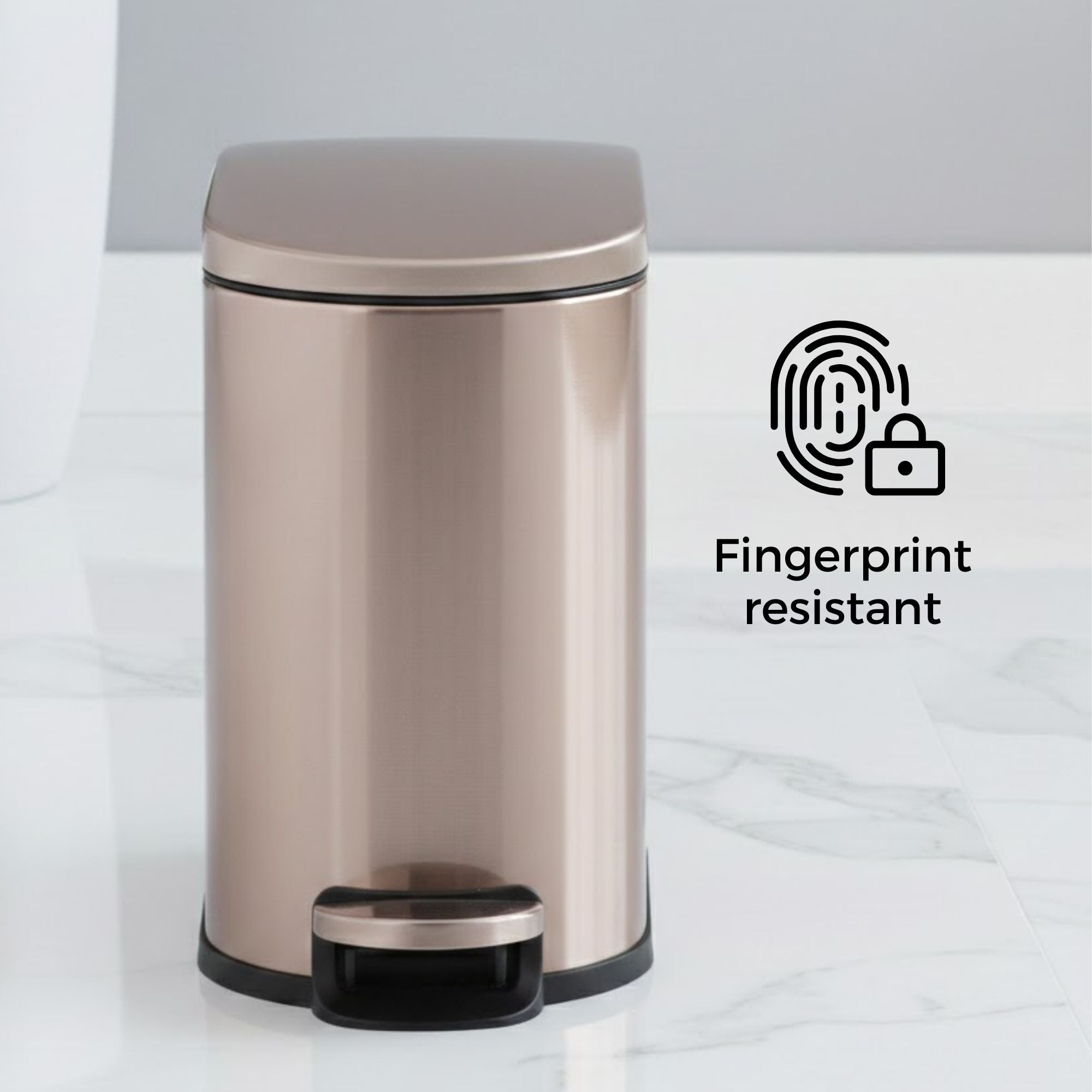 Milo Stainless Steel Step Bin Trashcan 5 Litre - Pano