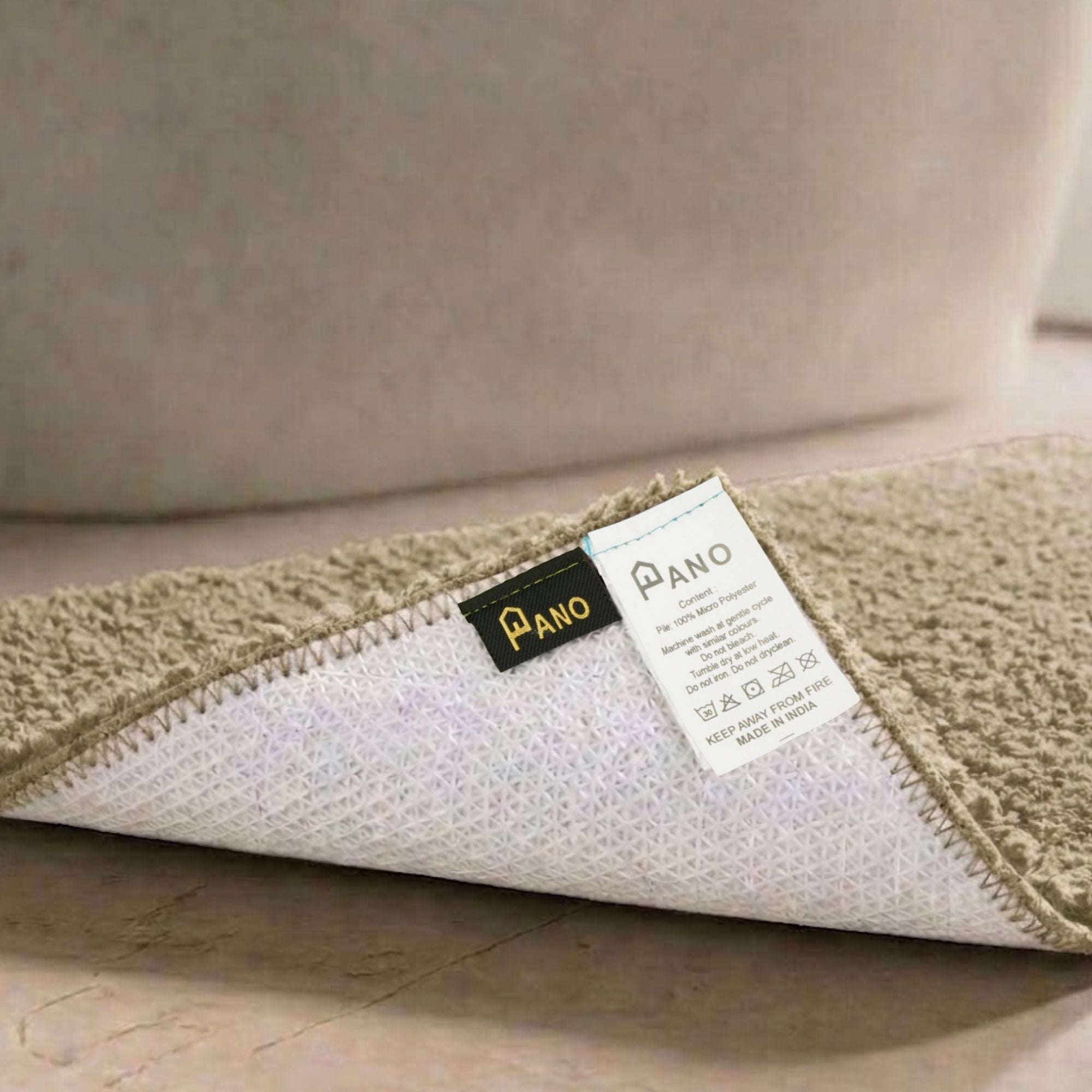 Maples Microfiber Anti Skid Super Absorbent Bathmat Set of 2 - Pano