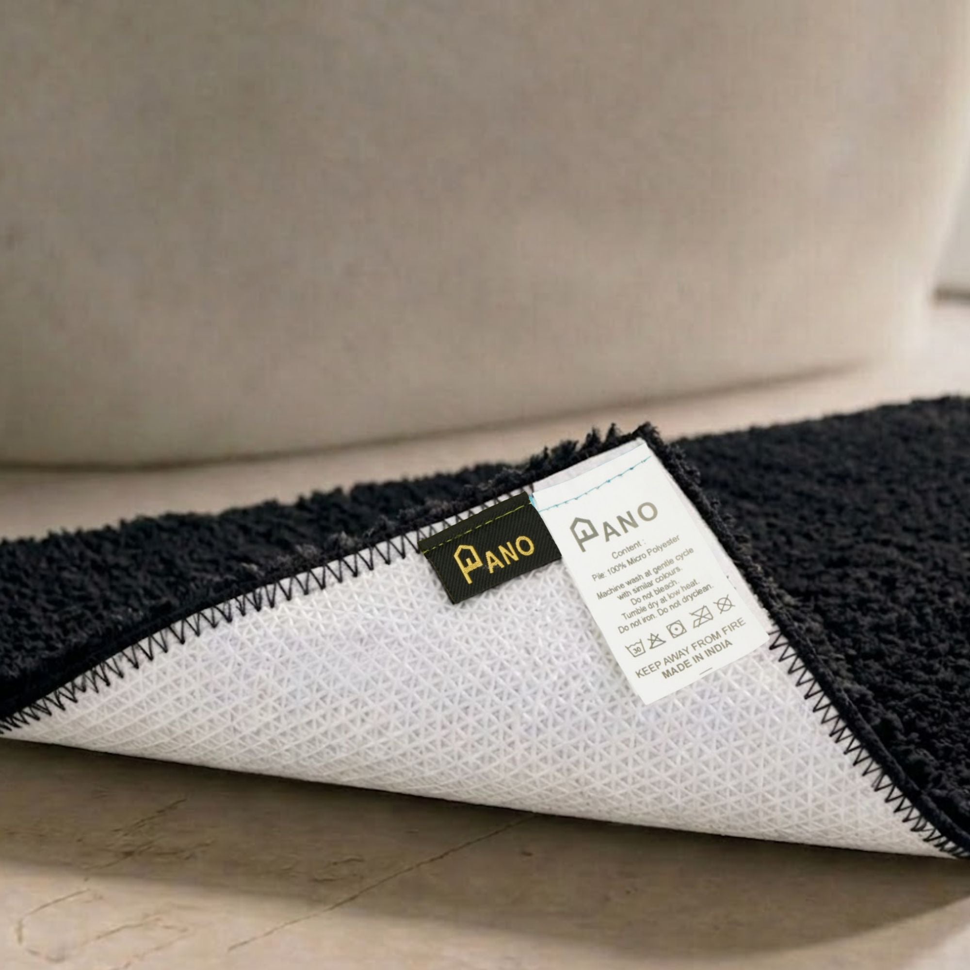 Maples Microfiber Anti Skid Super Absorbent Bathmat Set of 2 - Pano