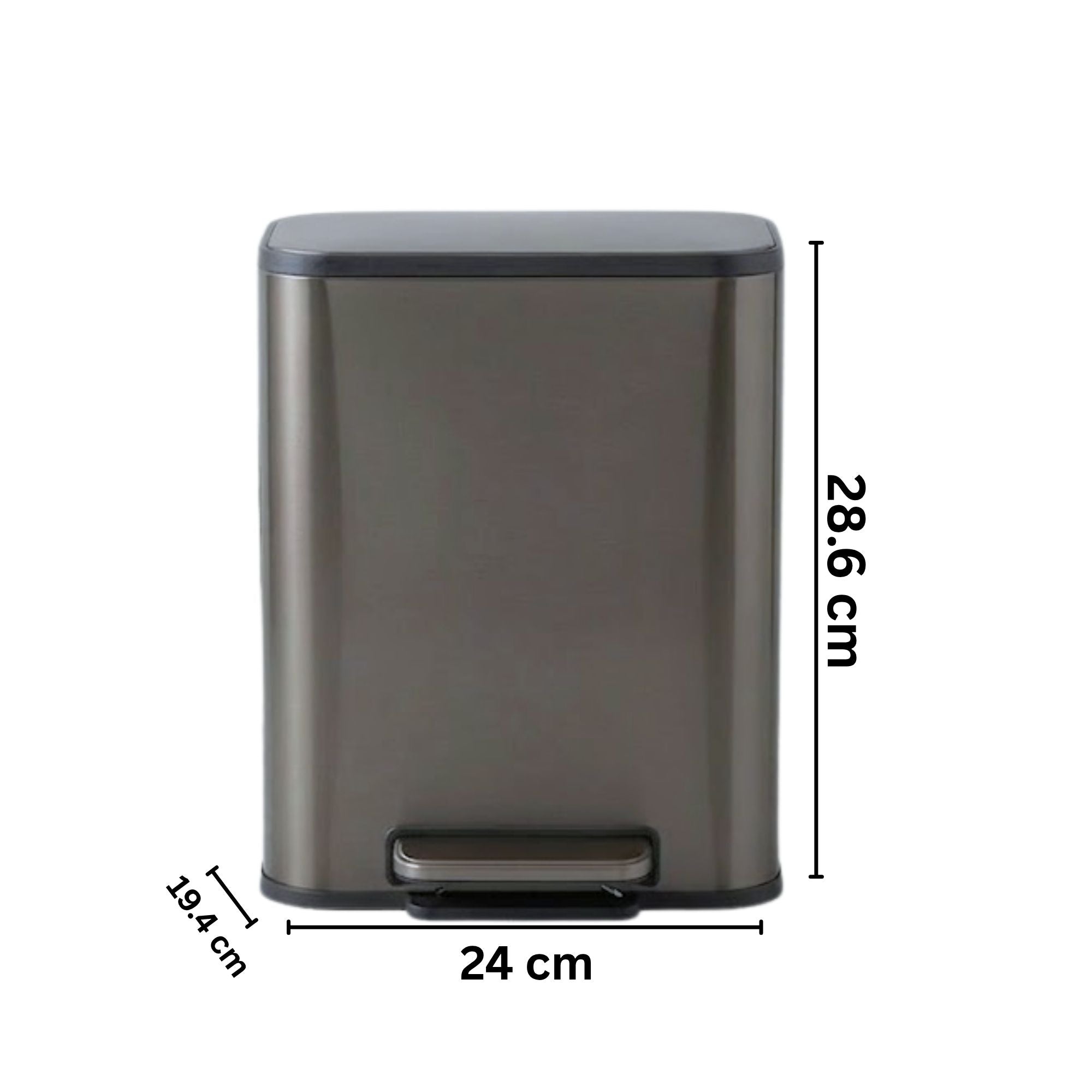 Binova Stainless Steel Soft Close Peddle Dustbins - Pano