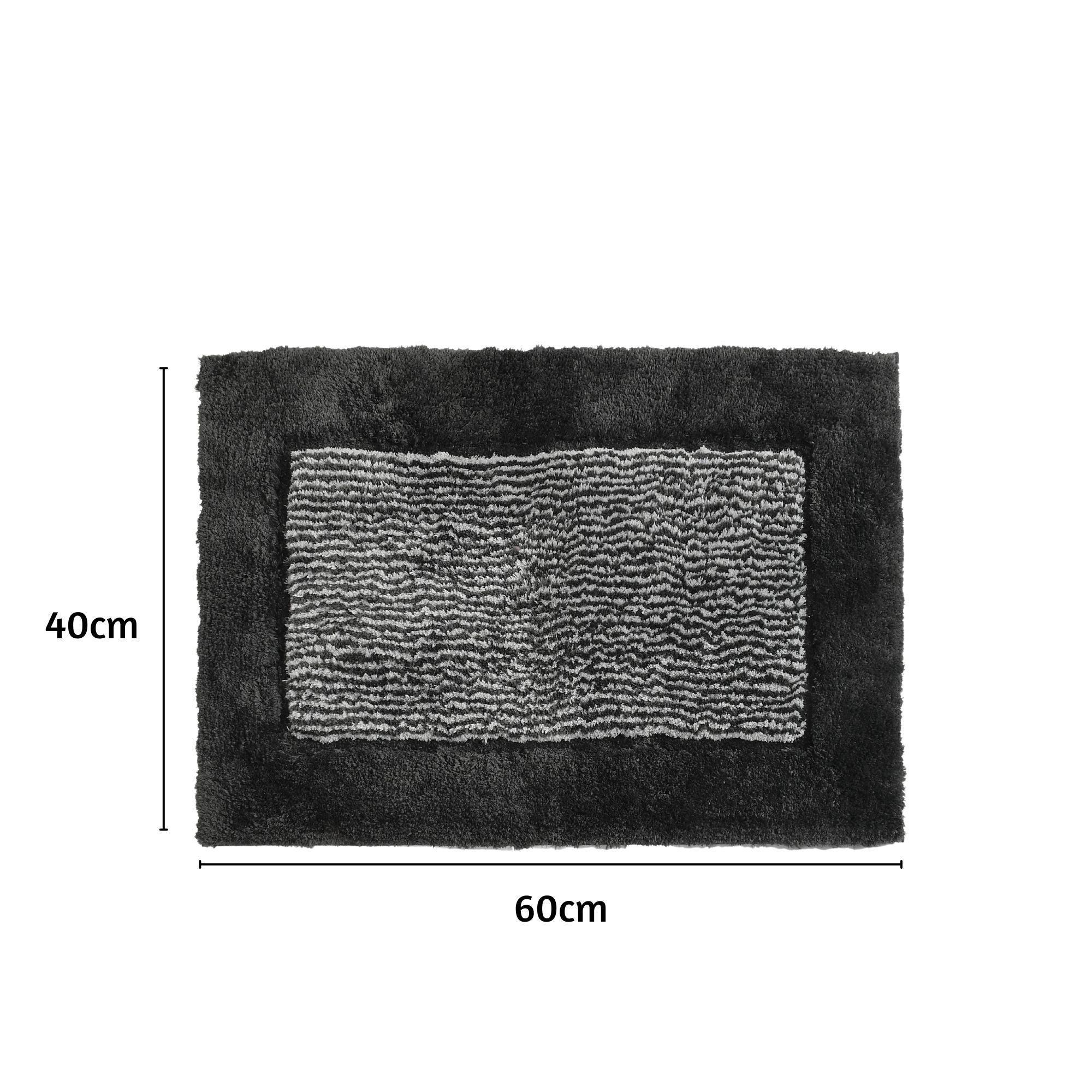 Bold Frame Microfiber Anti Skid Bathmat - Pano