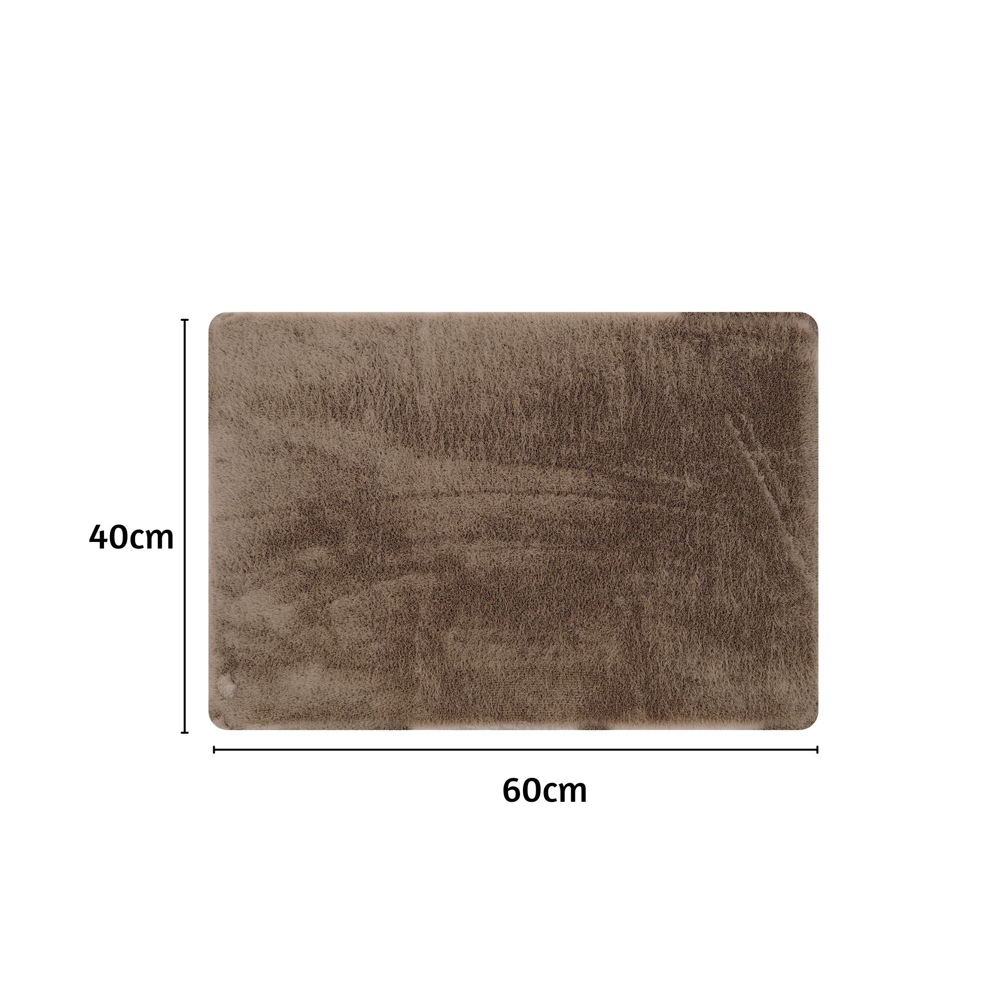 Cashmere Rabbit Fur Anti Skid Fur Bathmat - Pano