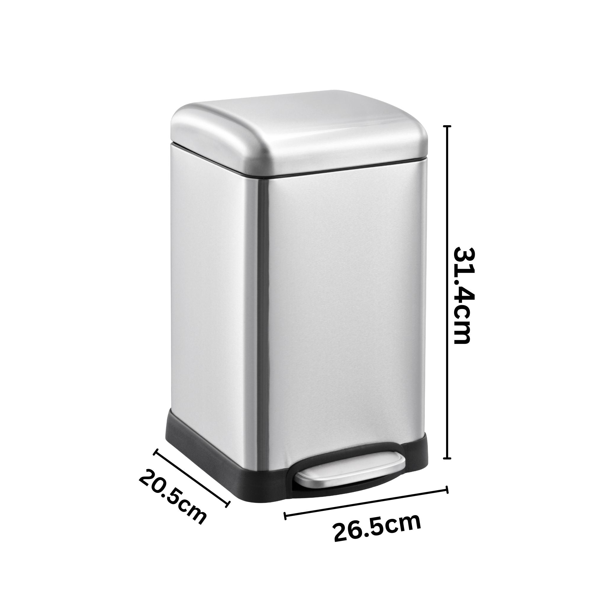 Scava Stainless Steel Soft Close Peddle Dustbins 6 Litre - Pano