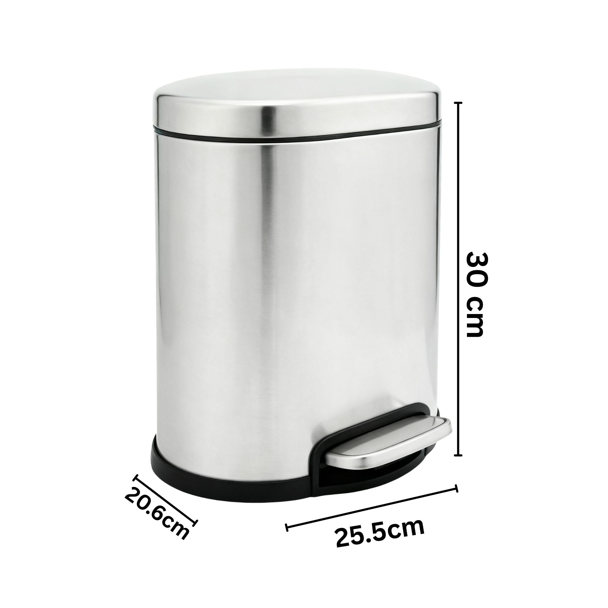 Masa Stainless Steel Soft Close Peddle Dustbins 5 Litre - Pano