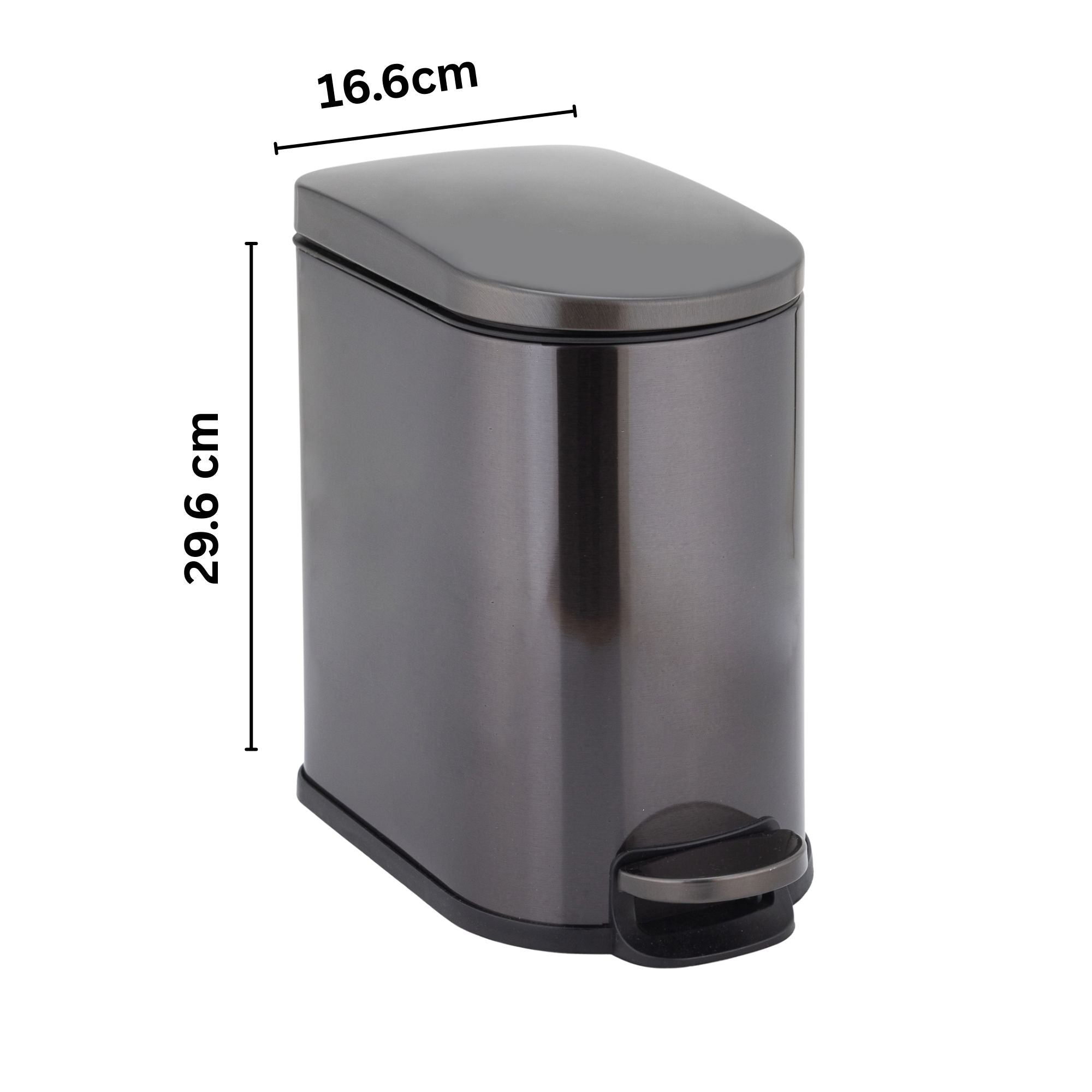 Milo Stainless Steel Step Bin Trashcan 5 Litre - Pano
