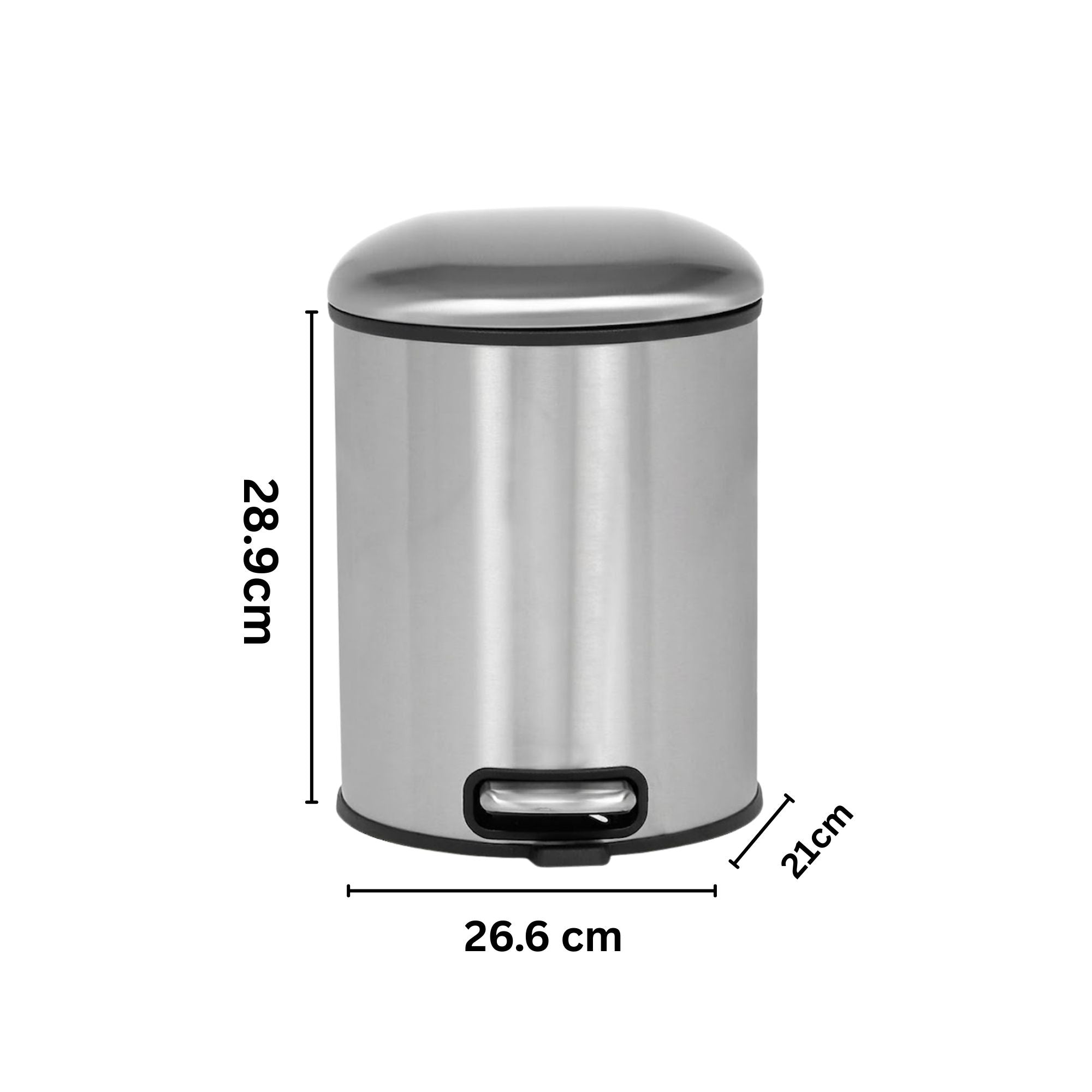 Levante Stainless Steel Soft Close Peddle Dustbins - Pano