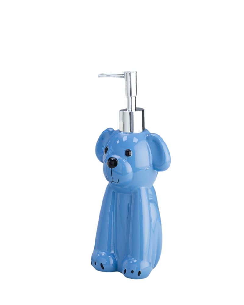 Teddy Kids Polyresin Blue Soap Dispenser - 380 ML - Pano