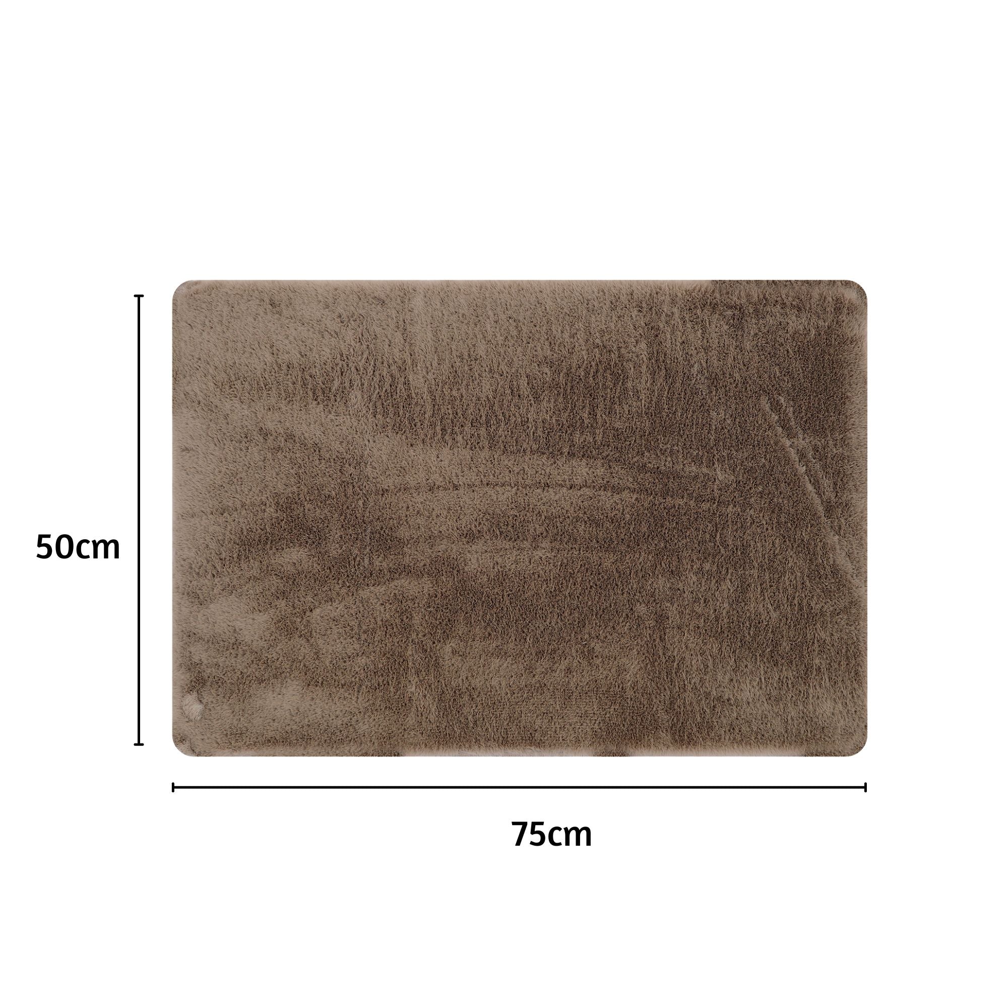 Cashmere Rabbit Fur Anti Skid Fur Bathmat - Pano
