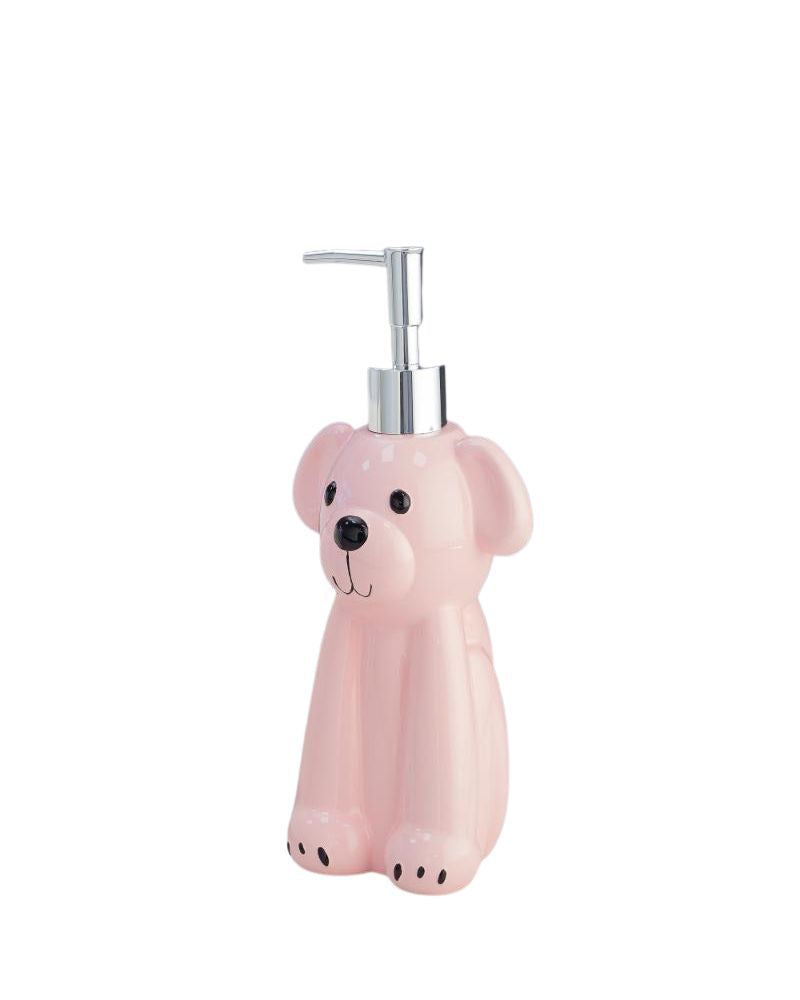 Teddy Kids Polyresin Blush Soap Dispenser - 380 ML - Pano