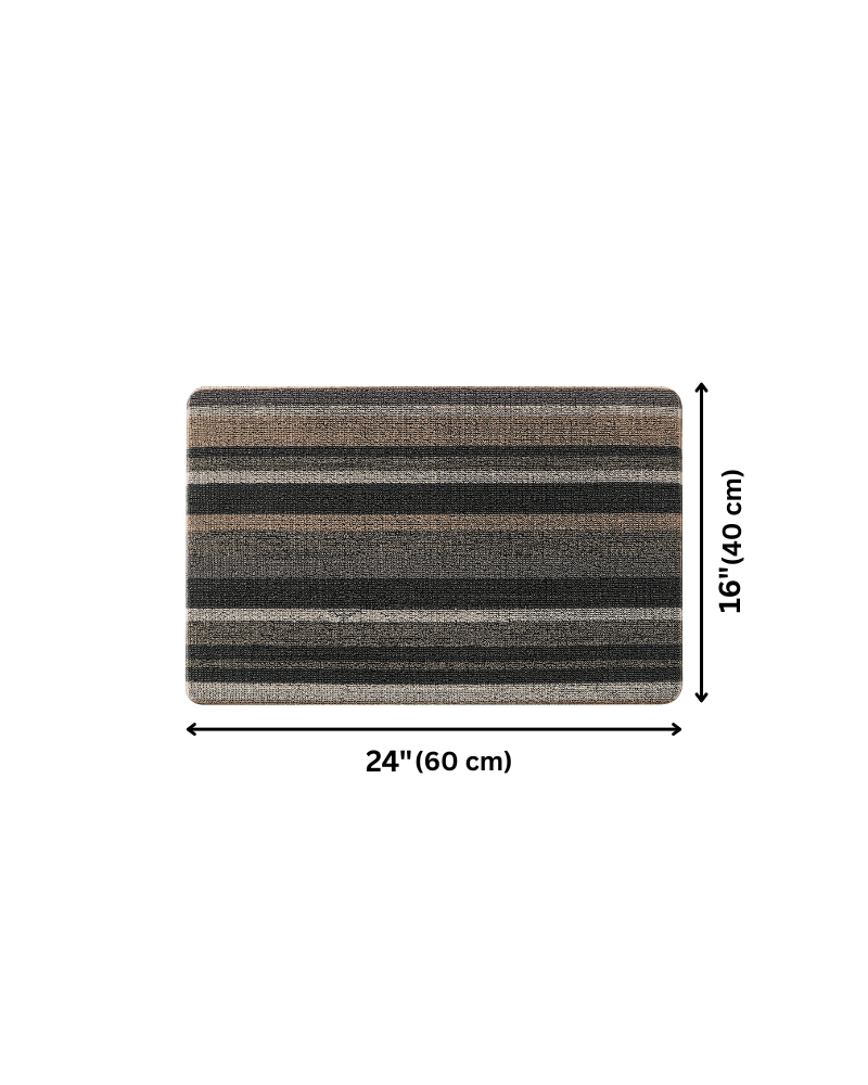 Linea Brown Anti-Skid Outdoor Mat -Pano