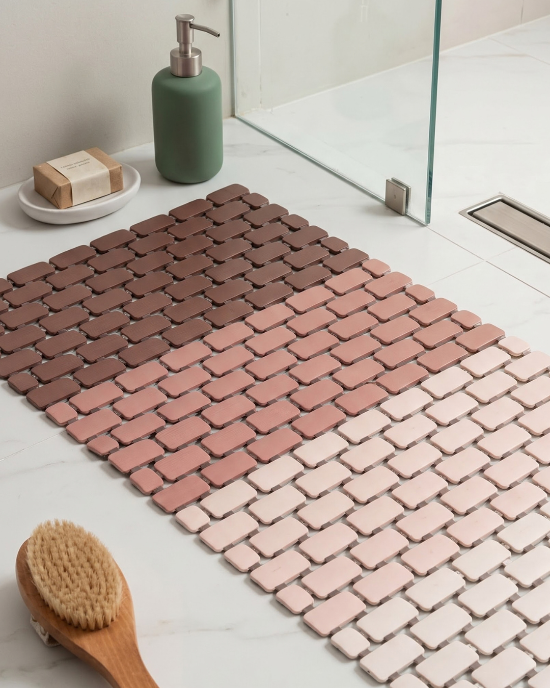 Breez Anti Slip Shower Mat - Blush